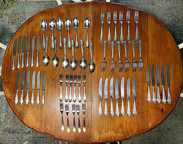 Cutlery set for 12 (59) - Silverplated, Steel - Louis XVI style / Liberty