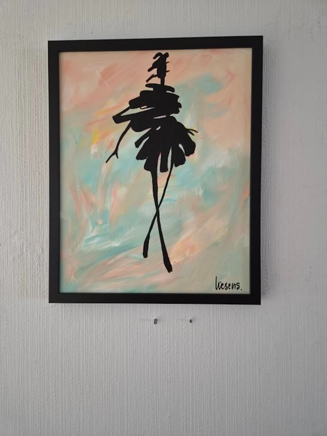 Liesens - Eurpean Girl (Handpainted on canvas met lijst)