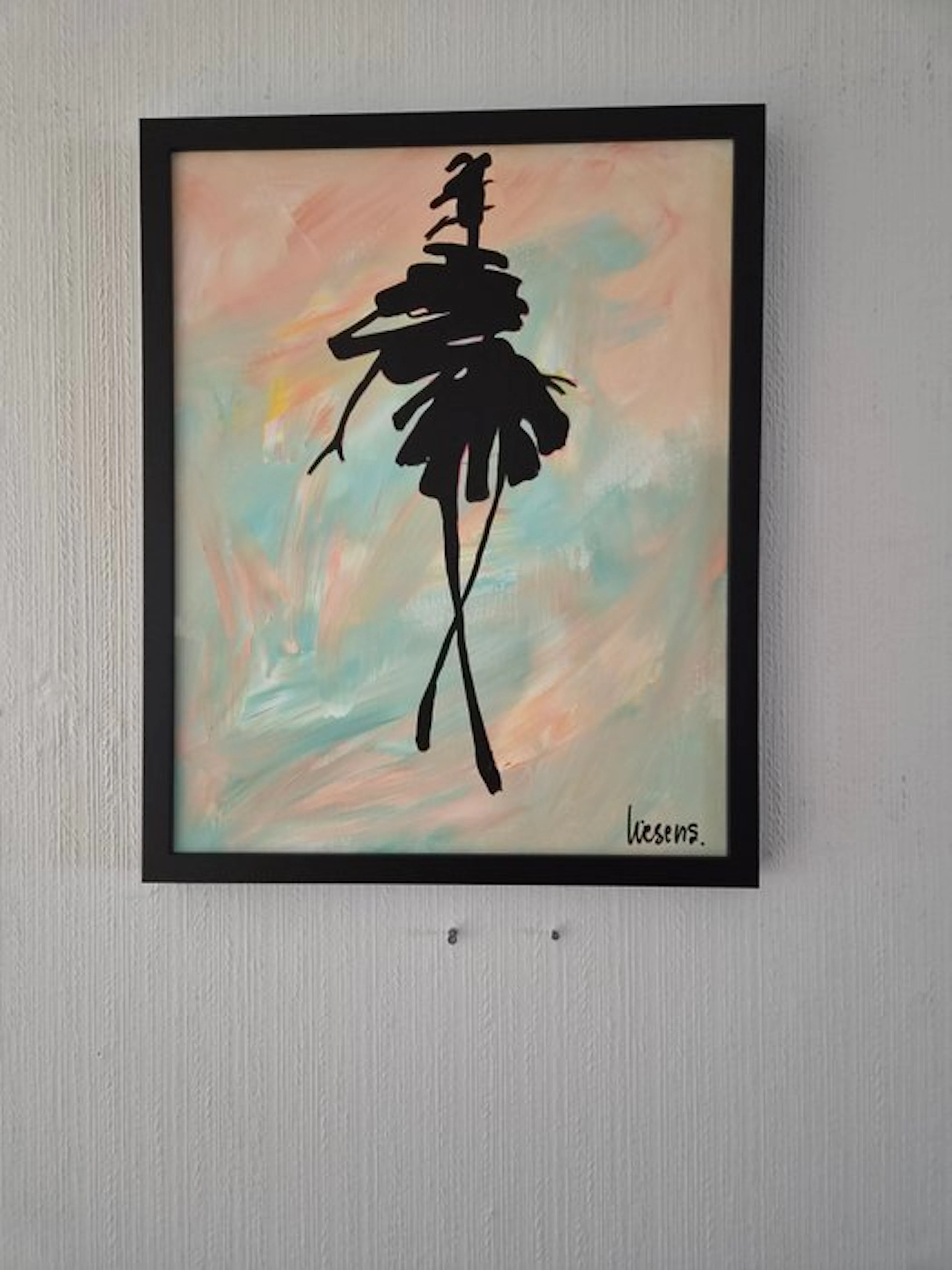 Liesens - Eurpean Girl (Handpainted on canvas met lijst)