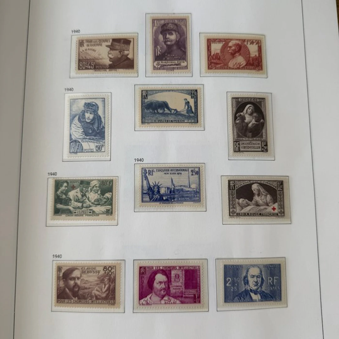 France - Complete 1940 year issue in mint condition