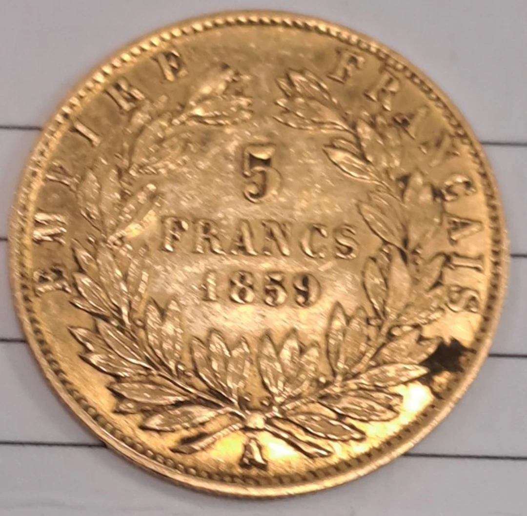 France. Napoléon III. 5 Francs 1859-A, Paris