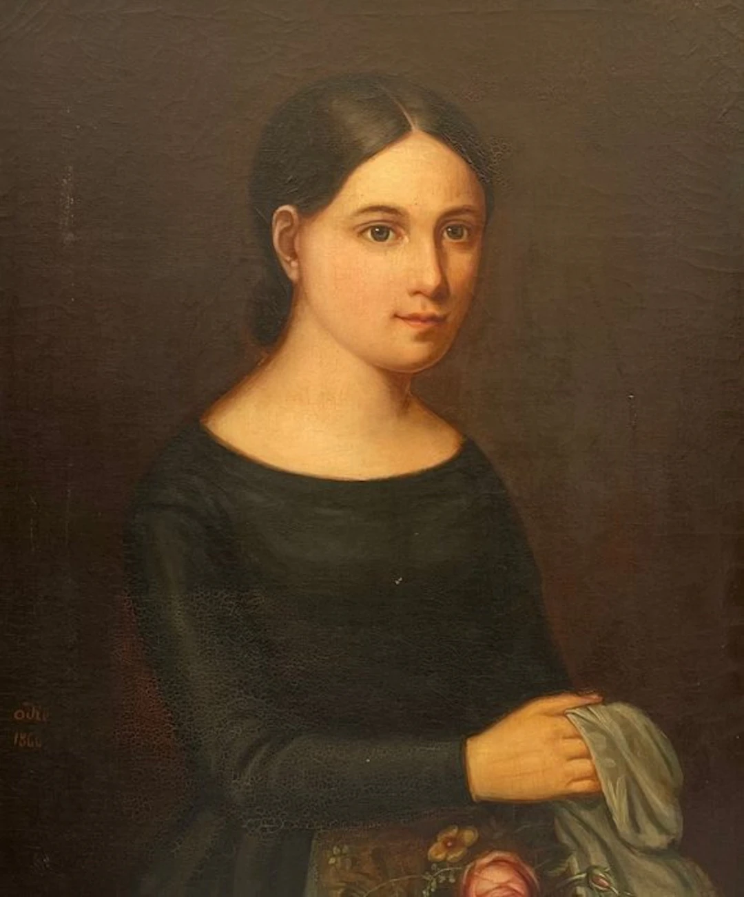 French school (XIX) - Portrait de jeune fille (Vendu sans prix de reserve)