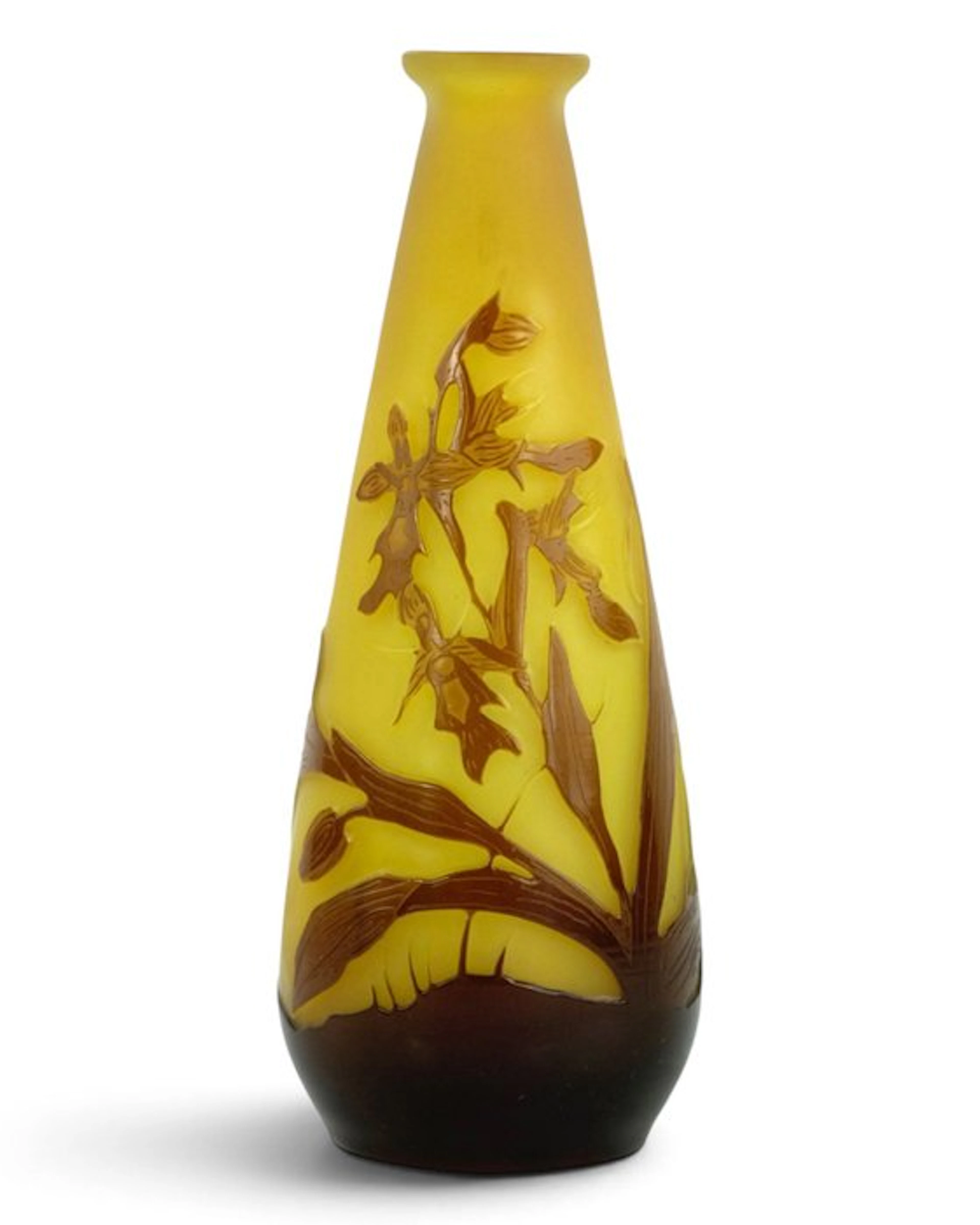 Emile Gallé - Vase - Glass - Original - Floral Decor