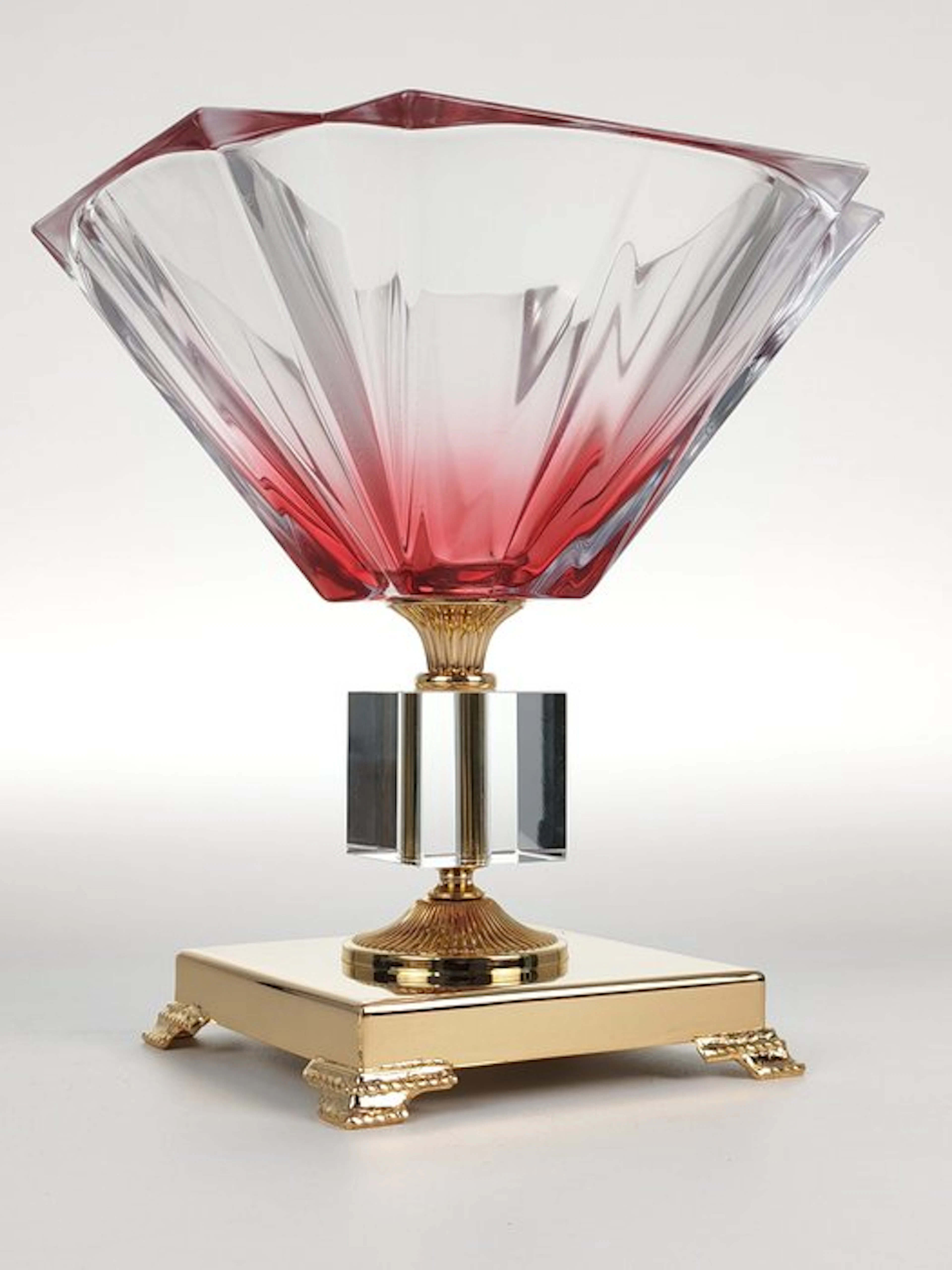 SECOLOVENTESIMO - Centrepiece - Gilt brass, 24kt gold - Gold red Standing Cup