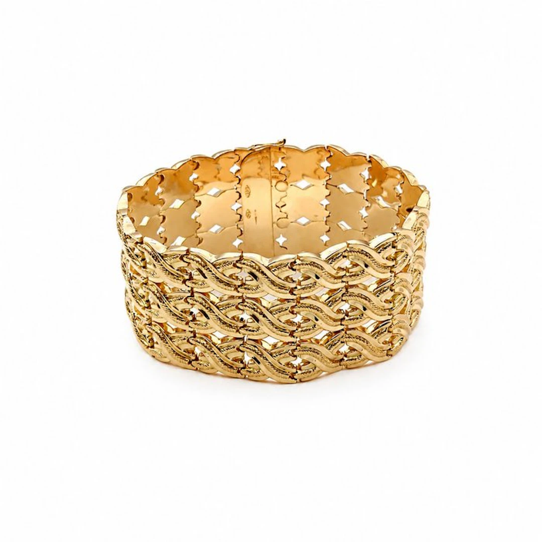 Bracelet - 18 kt. Yellow gold - Handmade - Made in Italy