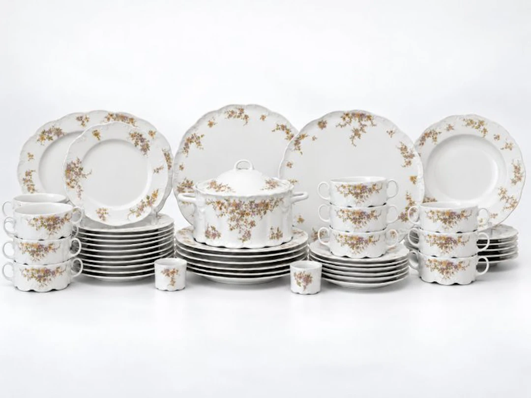 Rosenthal - Dinner service (58) - Monbijou - Porcelain - Classic Rose - Unused