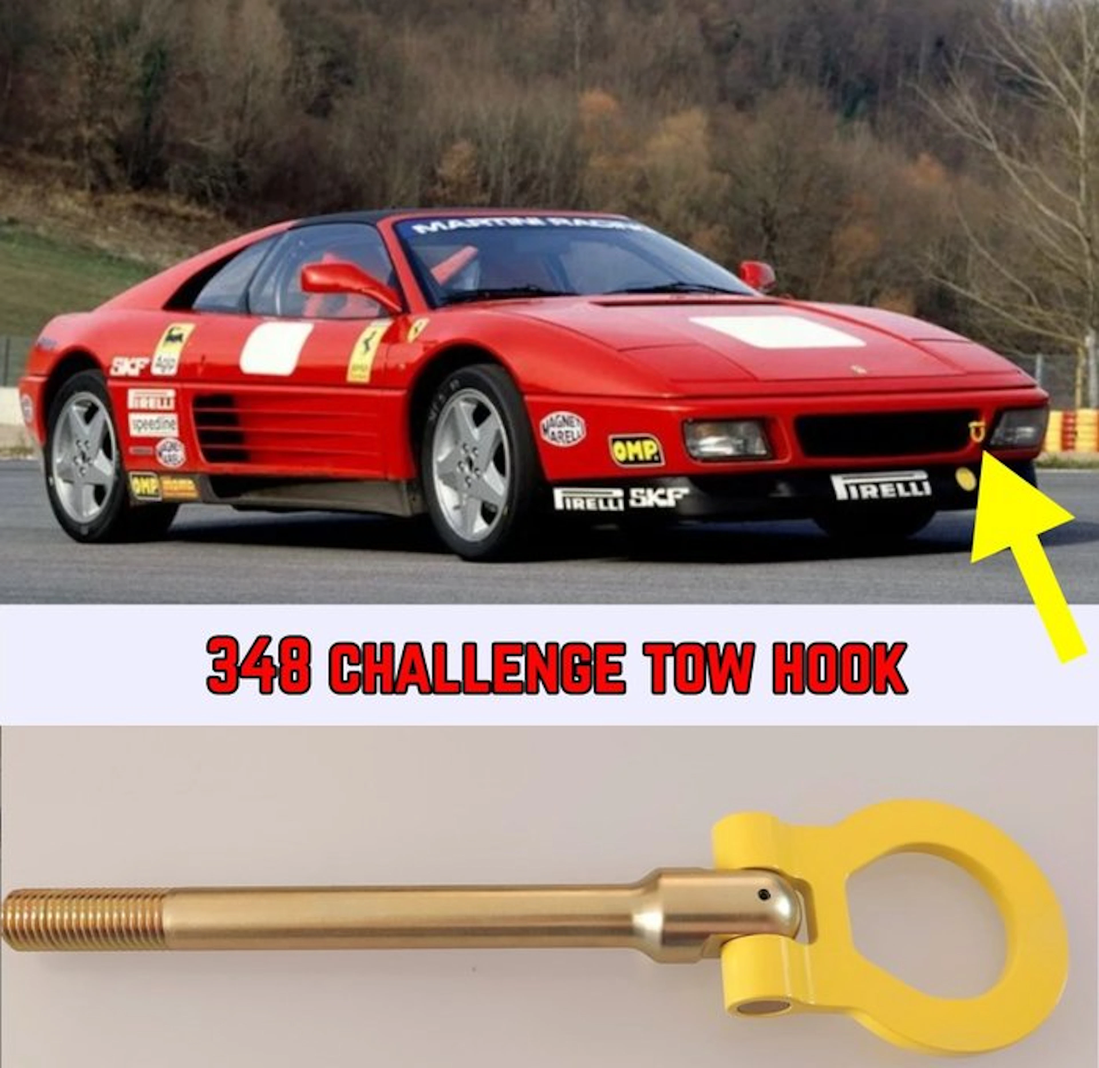 Ferrari 348 Challenge Tow Hook - Ferrari - for Front or Rear