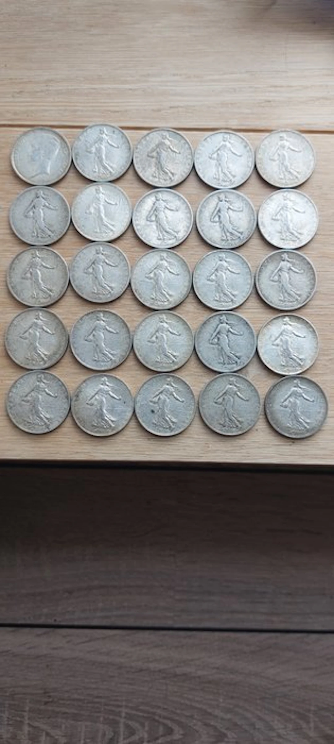 France. 2 Francs 1898/1916 (lot de 25 monnaies en argent)
