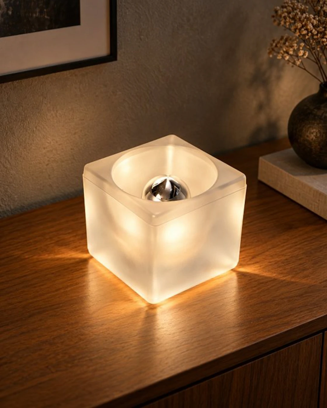 Peill & Putzler - Table lamp - Ice Cube TA 14 - Opaline glass