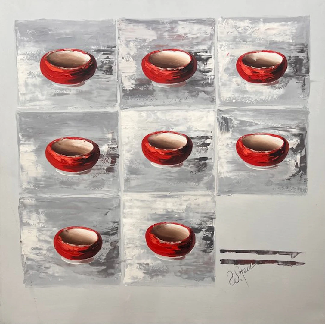 W. Paul (XX) - Rythme en Rouge et Gris