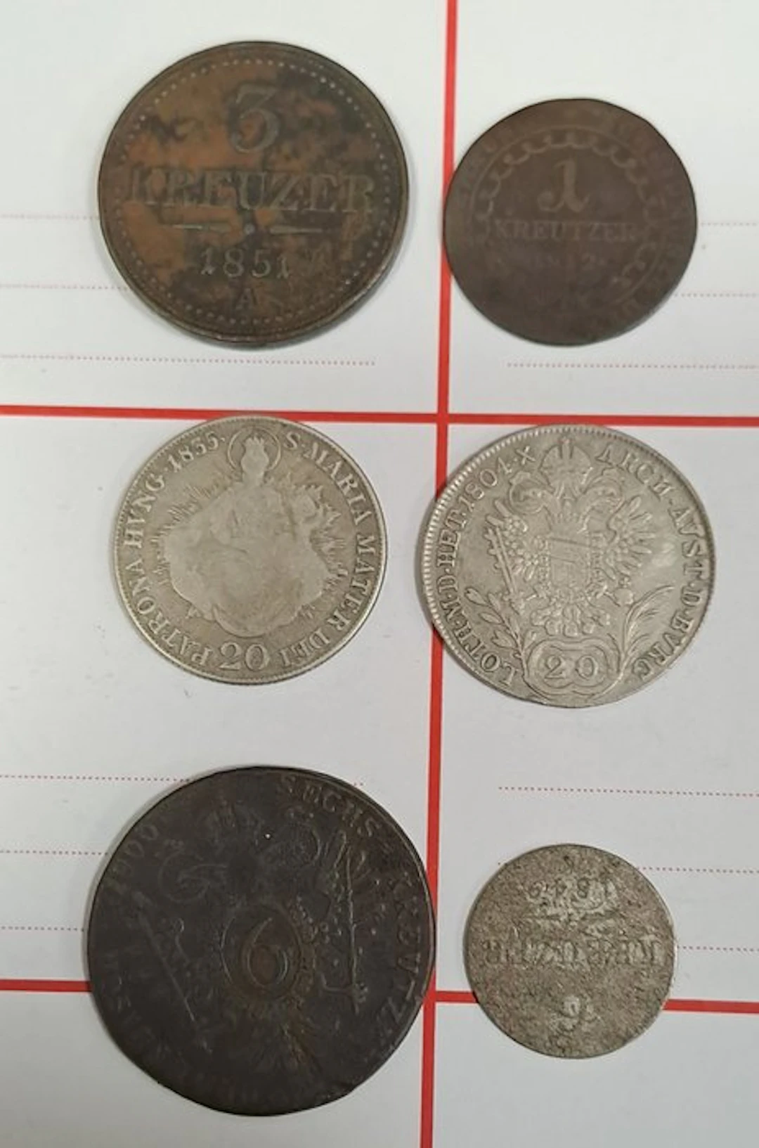 Austria. Francesco II di Borbone. differenti valori vari anni (No