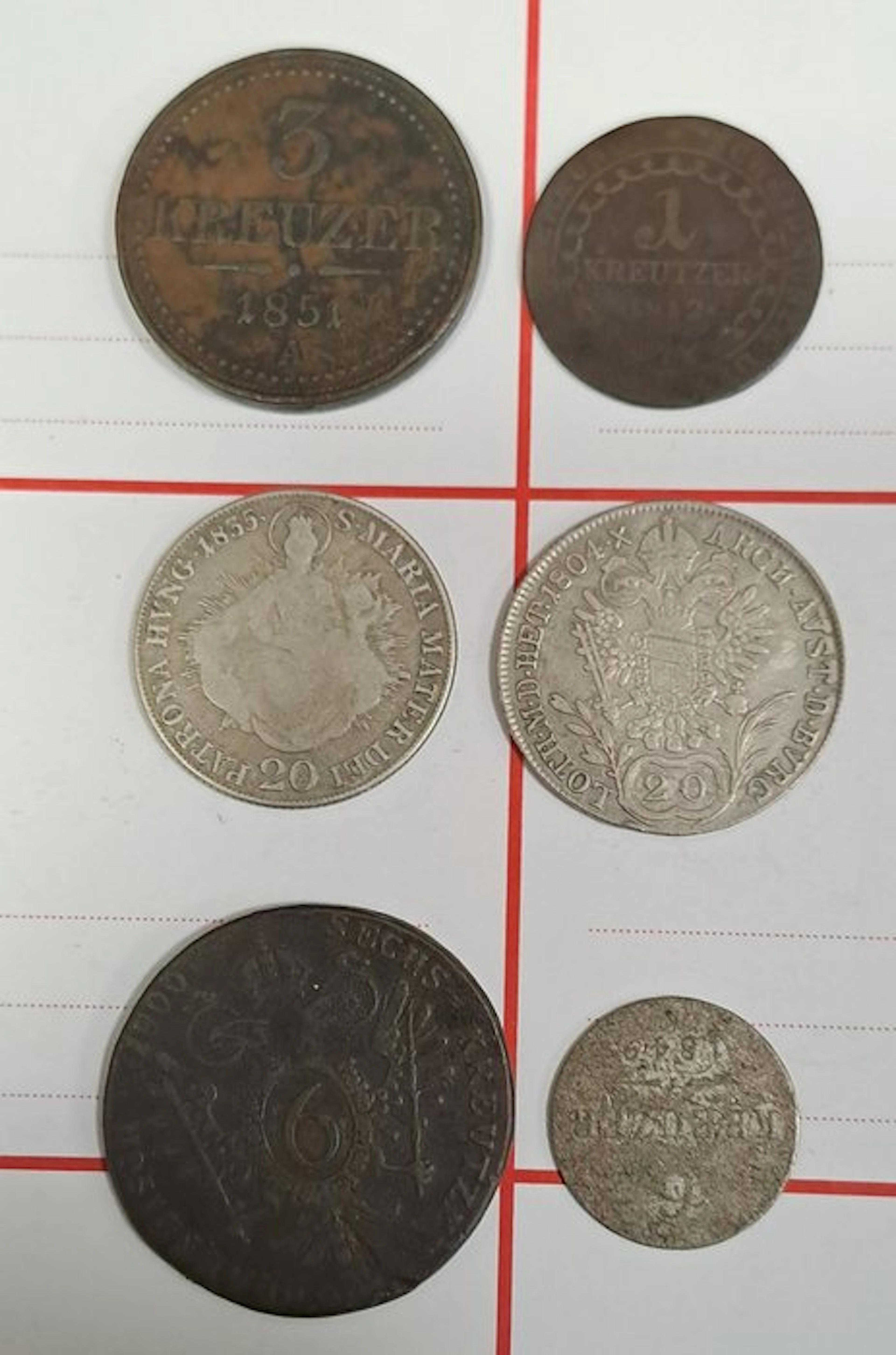 Austria. Francesco II di Borbone. differenti valori vari anni (No