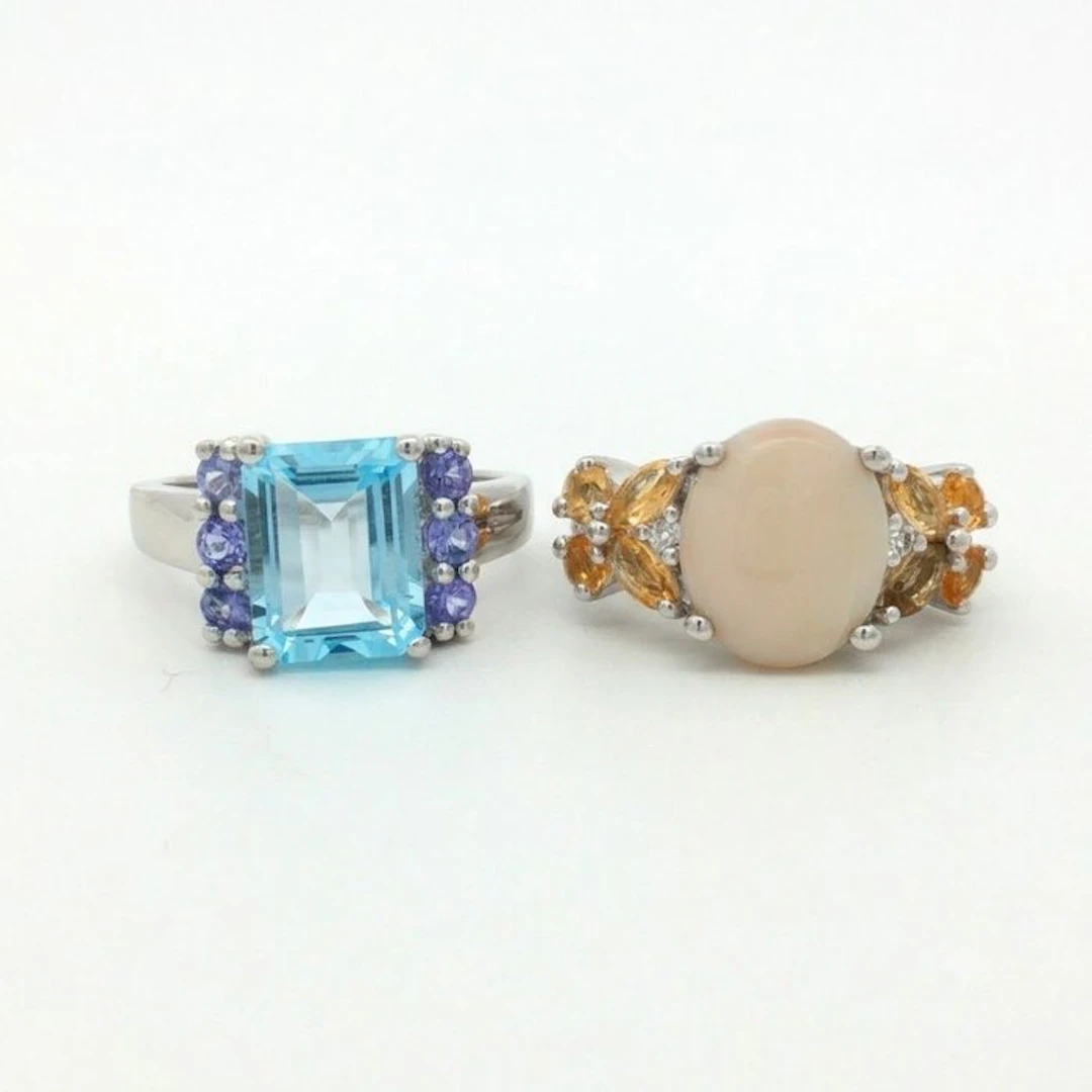 No reserve price - 2 piece jewellery set Silver - 8.07ct