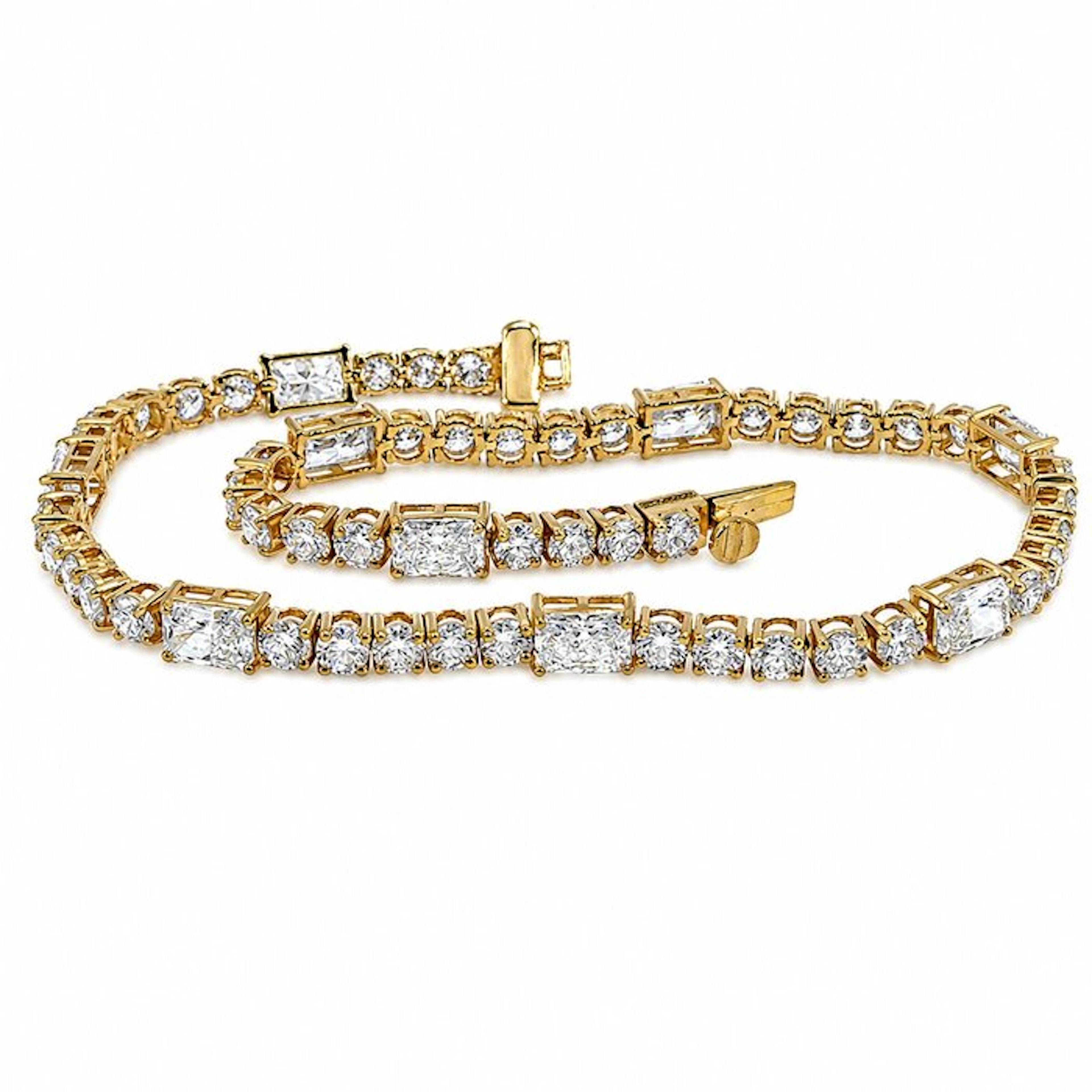 Bracelet - 14 kt. Yellow gold - 6.07ct. tw. Diamond (Lab-grown)