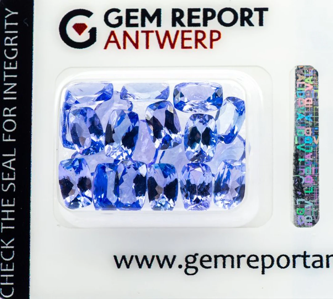 No reserve price - 20 pcs Tanzanite - 9.39 ct - Gem...