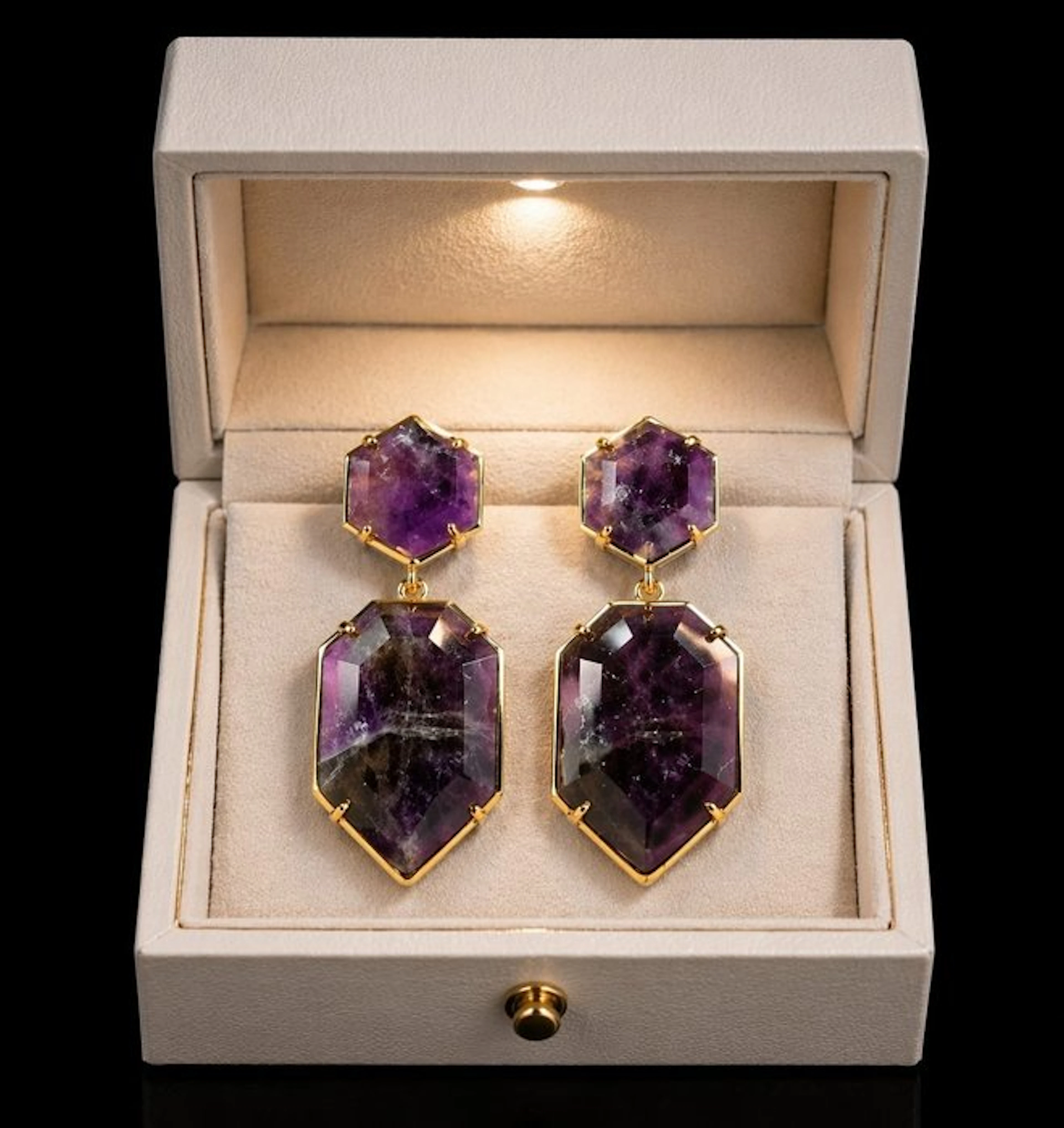 Exquisite Natural Amethyst Earrings - High Quality - Earrings - Earrings