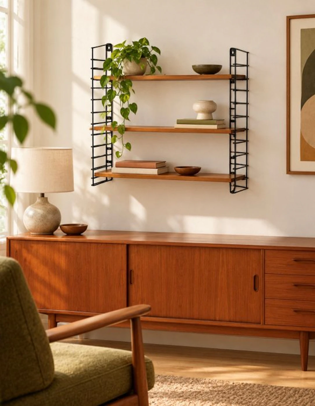 Tomado - A. Dekker - Wall shelf unit - Wood, Metal - Tomado Holland wooden rack