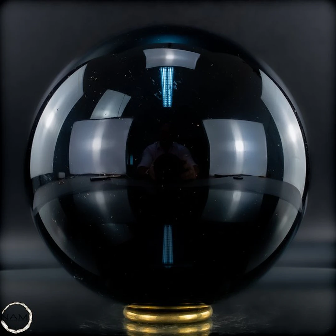 Natürliche Schwarze Obsidian Kugel, Mexiko- 2682.15 g