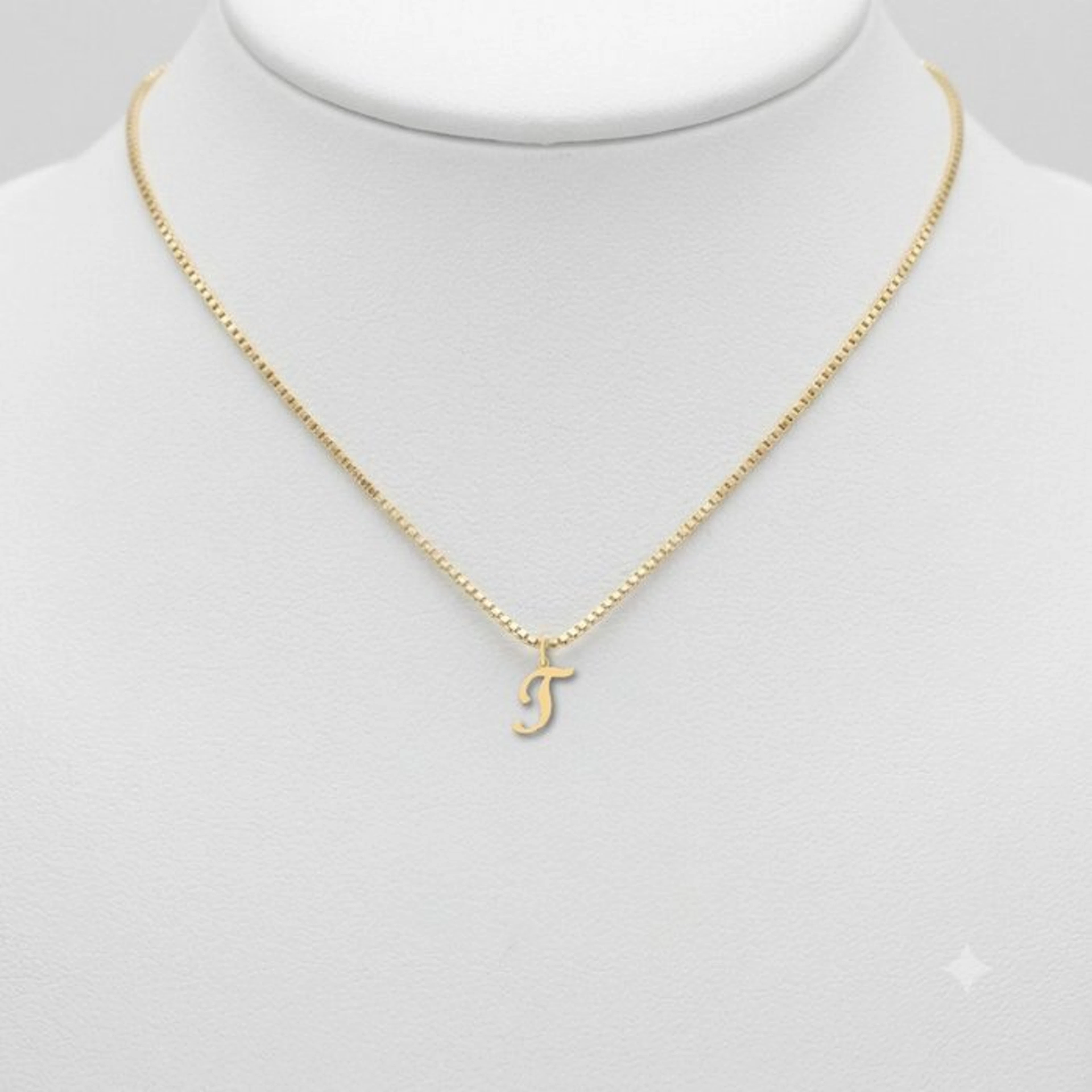 Necklace with pendant - 18 kt. Yellow gold - Letter pendant necklace, 2.3 g