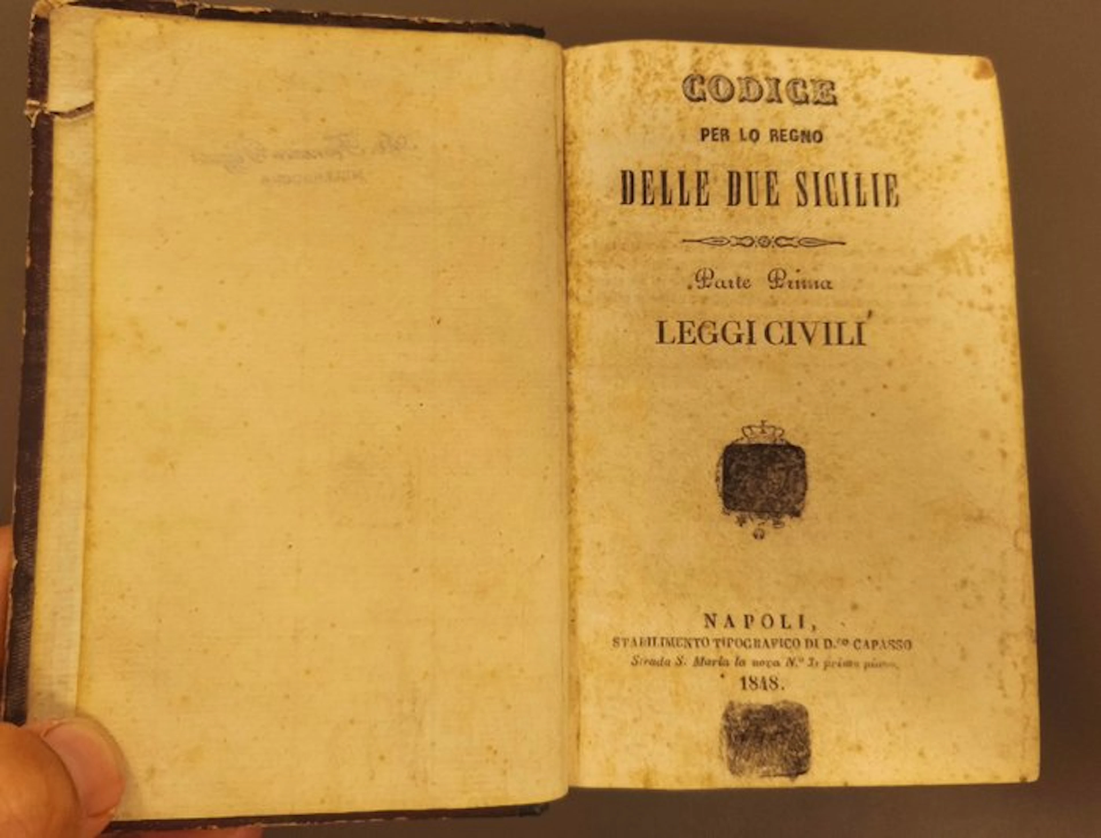 Regno delle due Sicilie - Codice per lo Regno delle due Sicilie - 1848