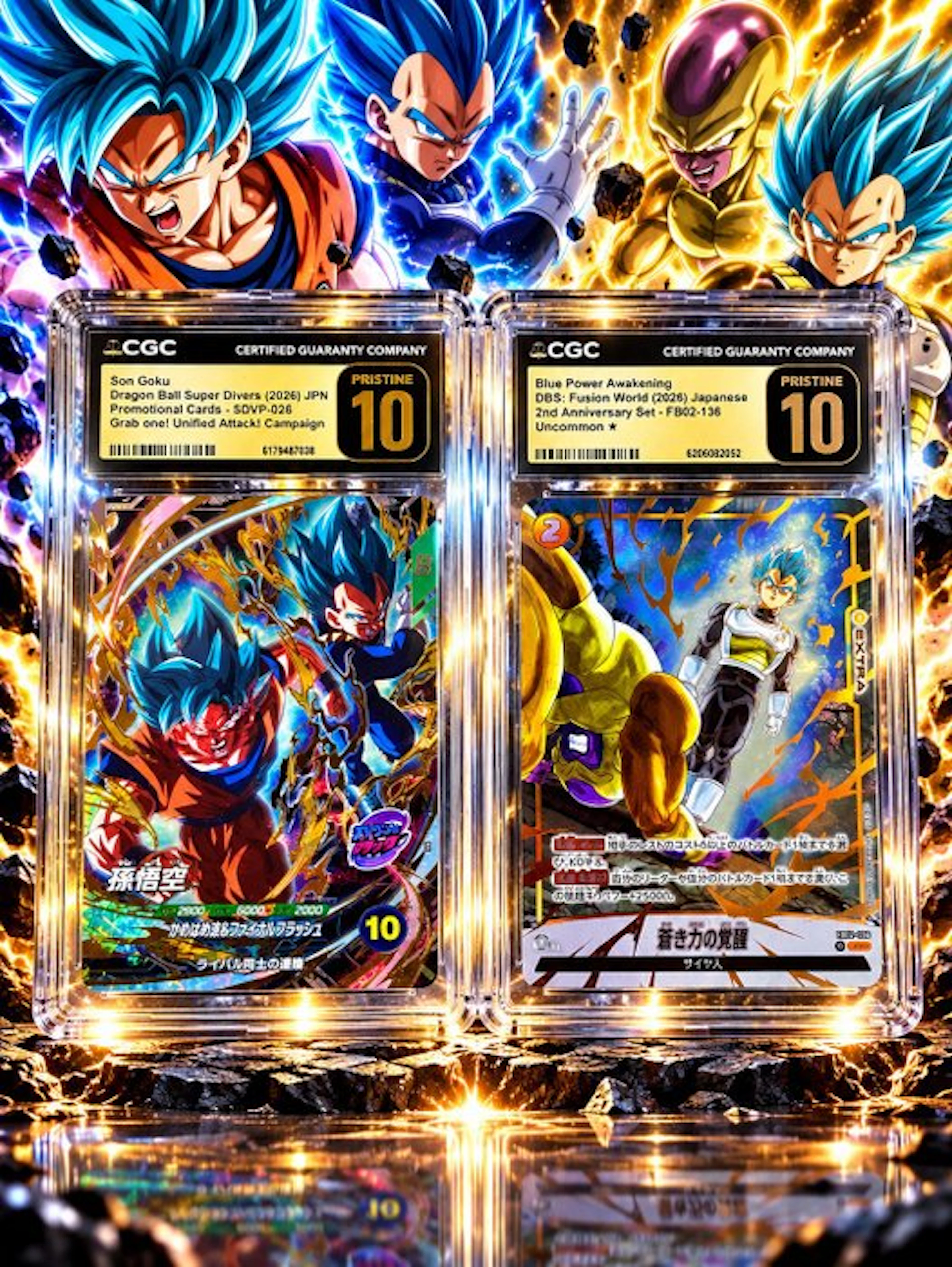 Bandai - 2 Graded card - Dragon Ball