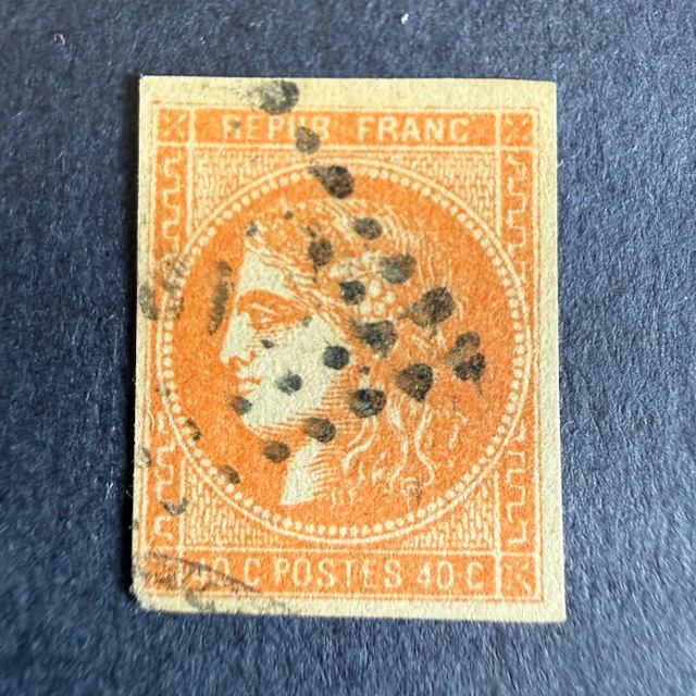 France - Yvert 48 "Bordeaux 40c orange" on an ambulant cancellation