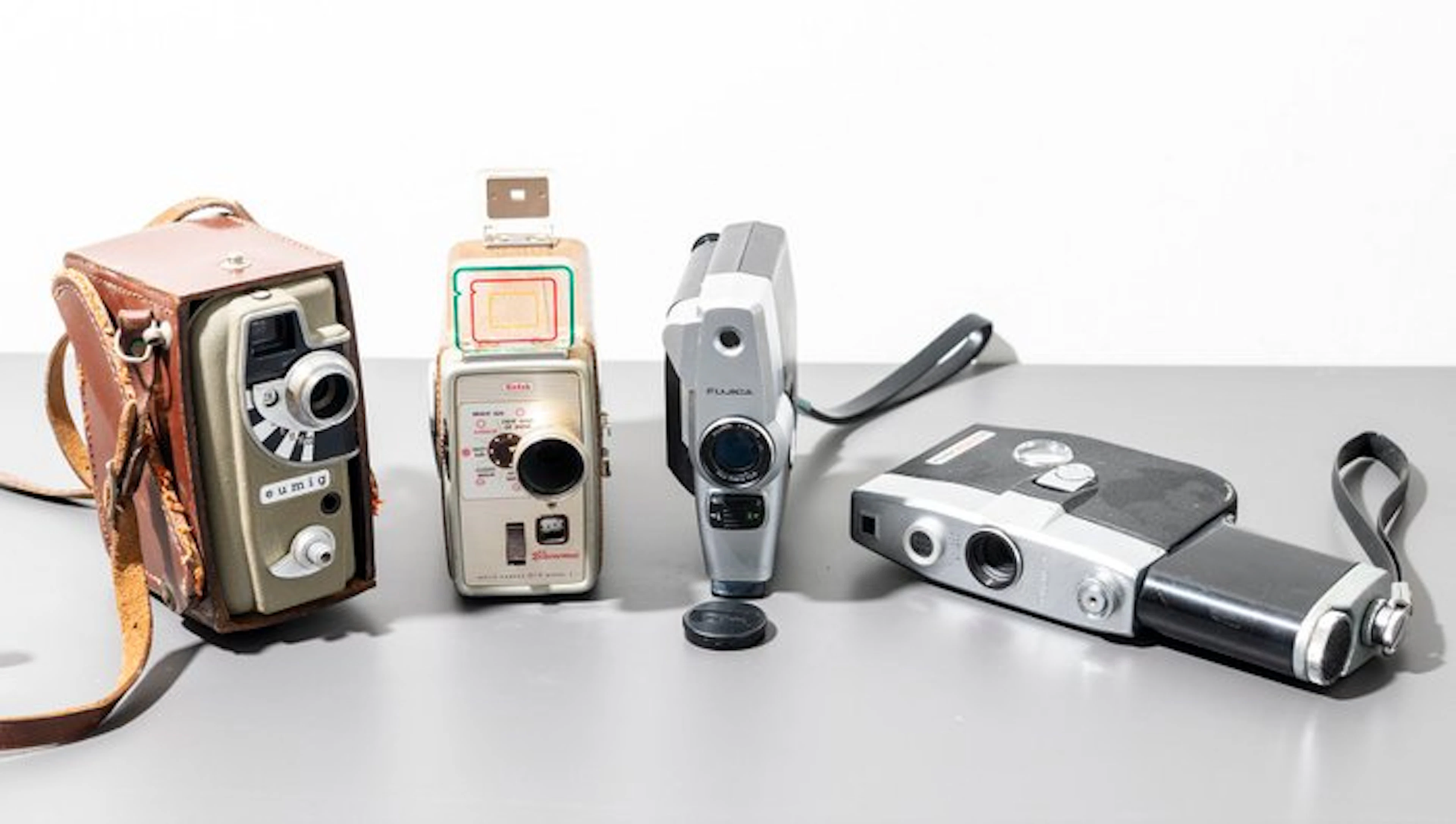 Fujica, Kodak Lot van 4 vintage 8mm filmcamera’s – Fujica P2
