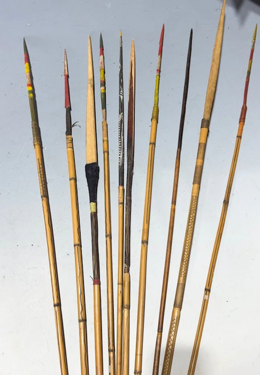 Set of 10 old arrows New Guine Yapen Island