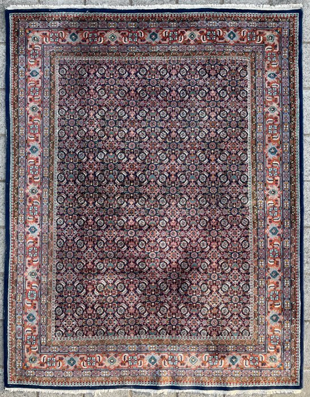 Vintage Indo design - cleaned - hand-knotted - wool - Carpet - 246 cm - 192 cm