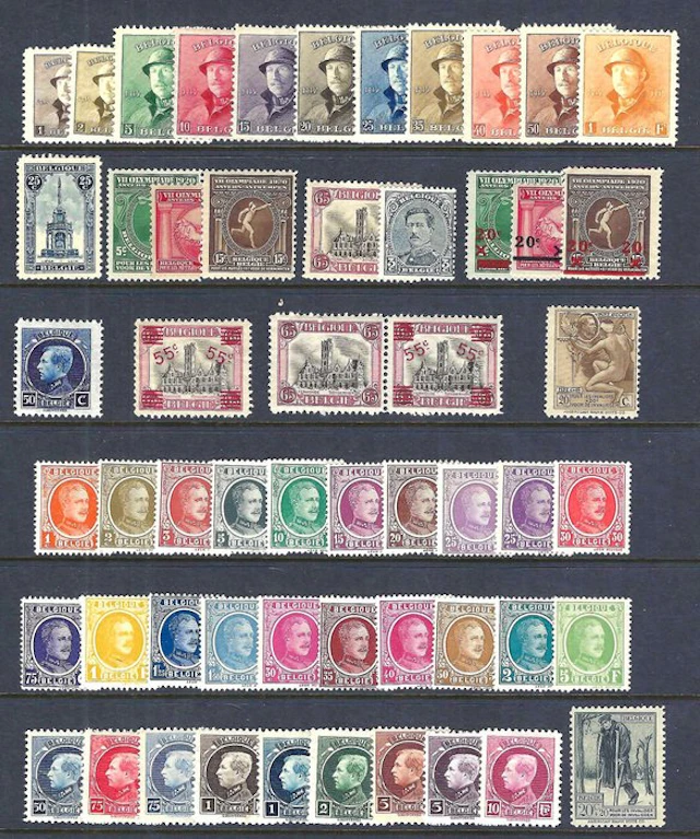 Belgium 1919/1923 - Selection from the period 1919-1923