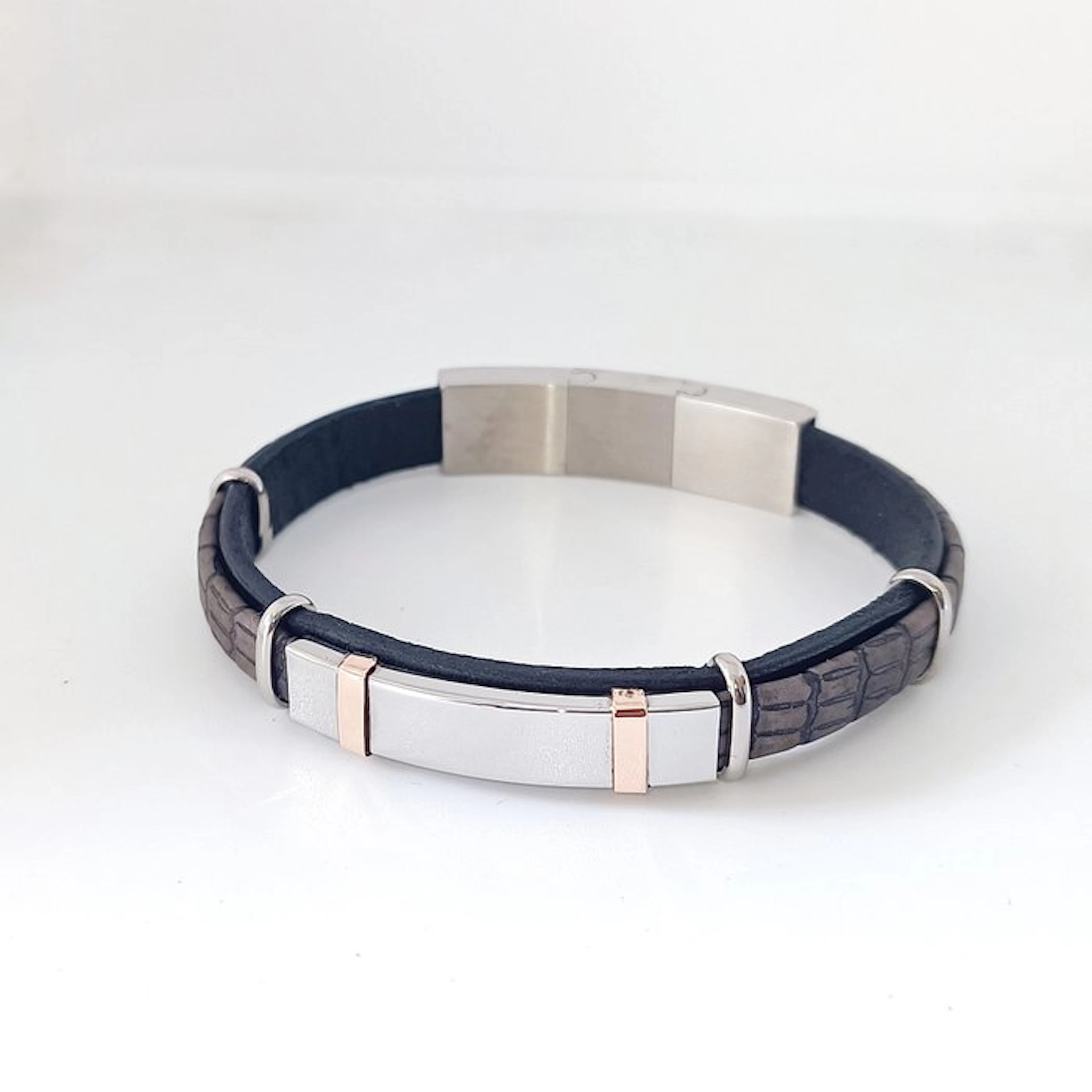 18 kt. - Steel, Rose gold - Bracelet - Artisanal
