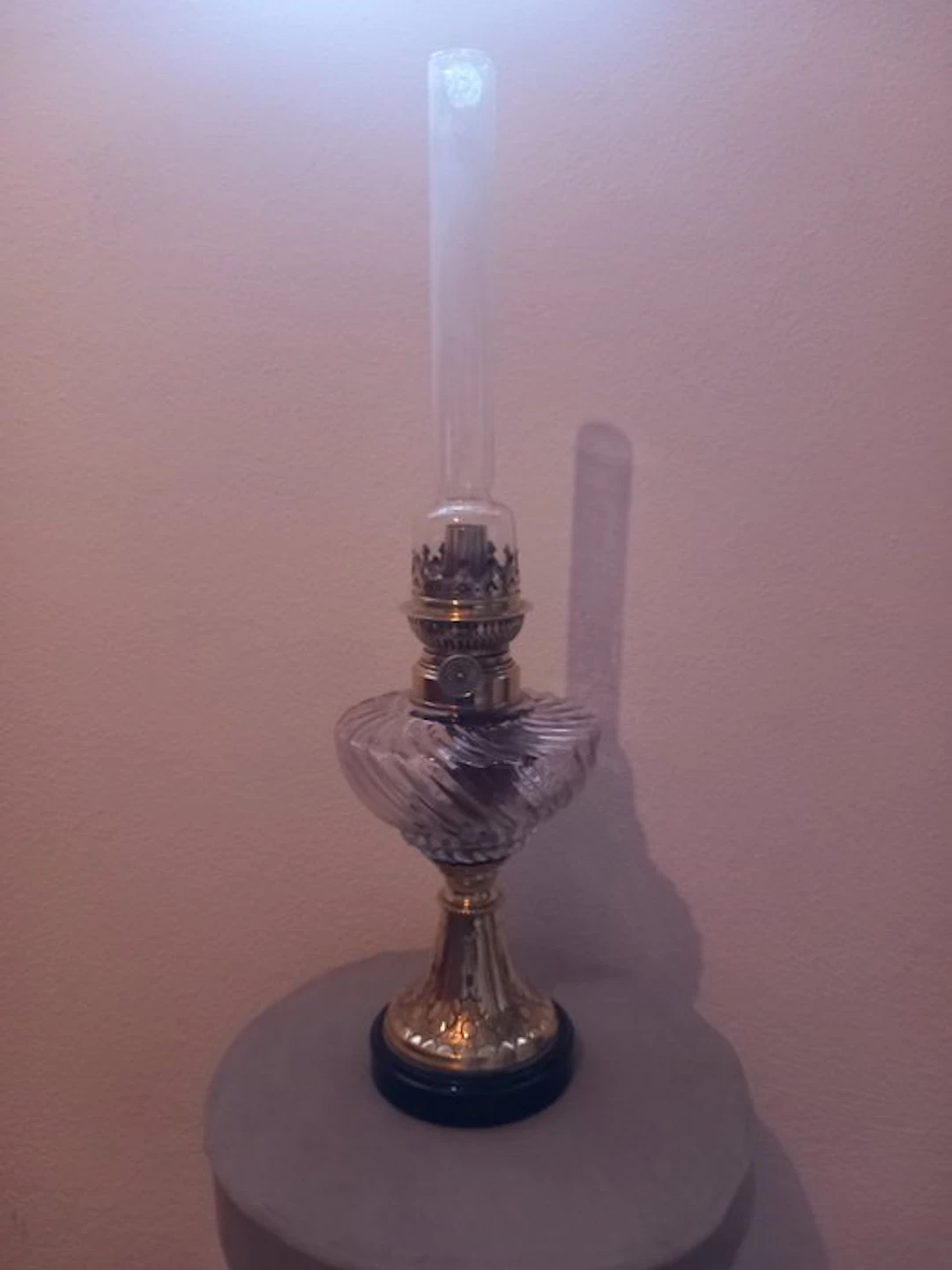 Kosmos - Oil lamp - Gilt brass, pirex