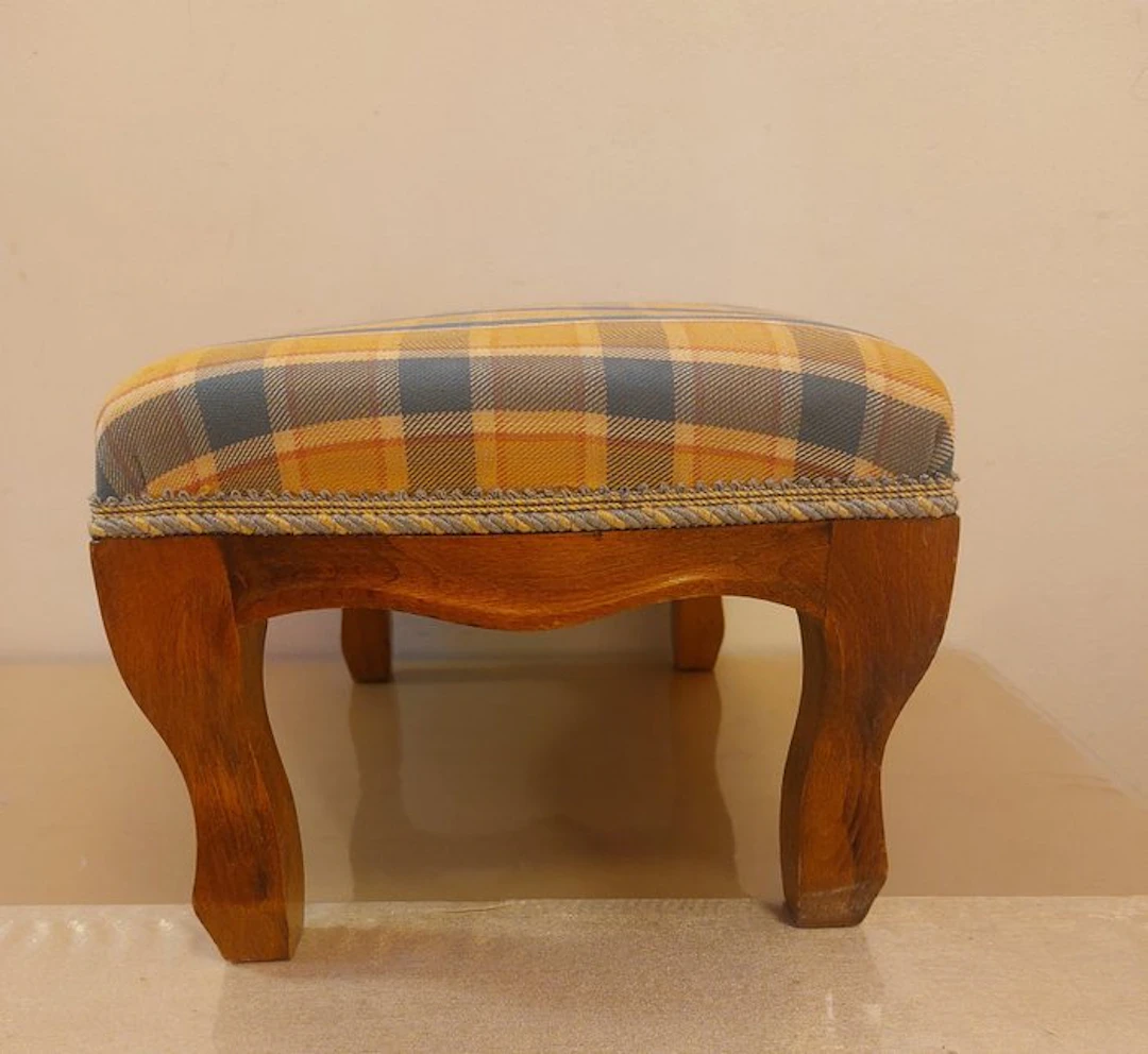 Footstool - Wood, Textile - Louis XV style