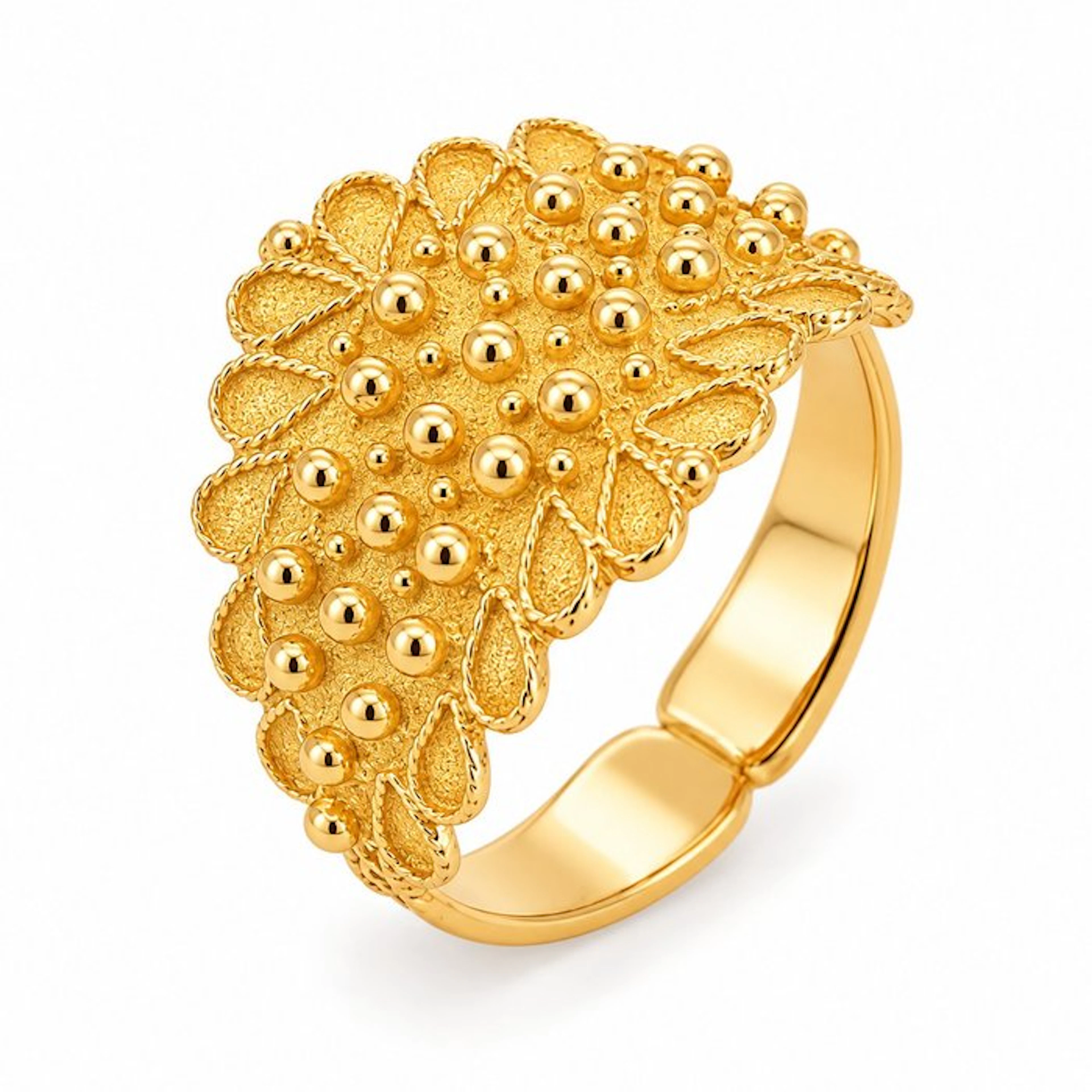 Ring - 18 kt. Yellow gold - Made in Italy - HandMade