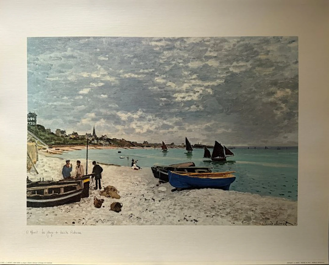 Claude Monet (1840-1926) - La Plage à Sainte-Adresse