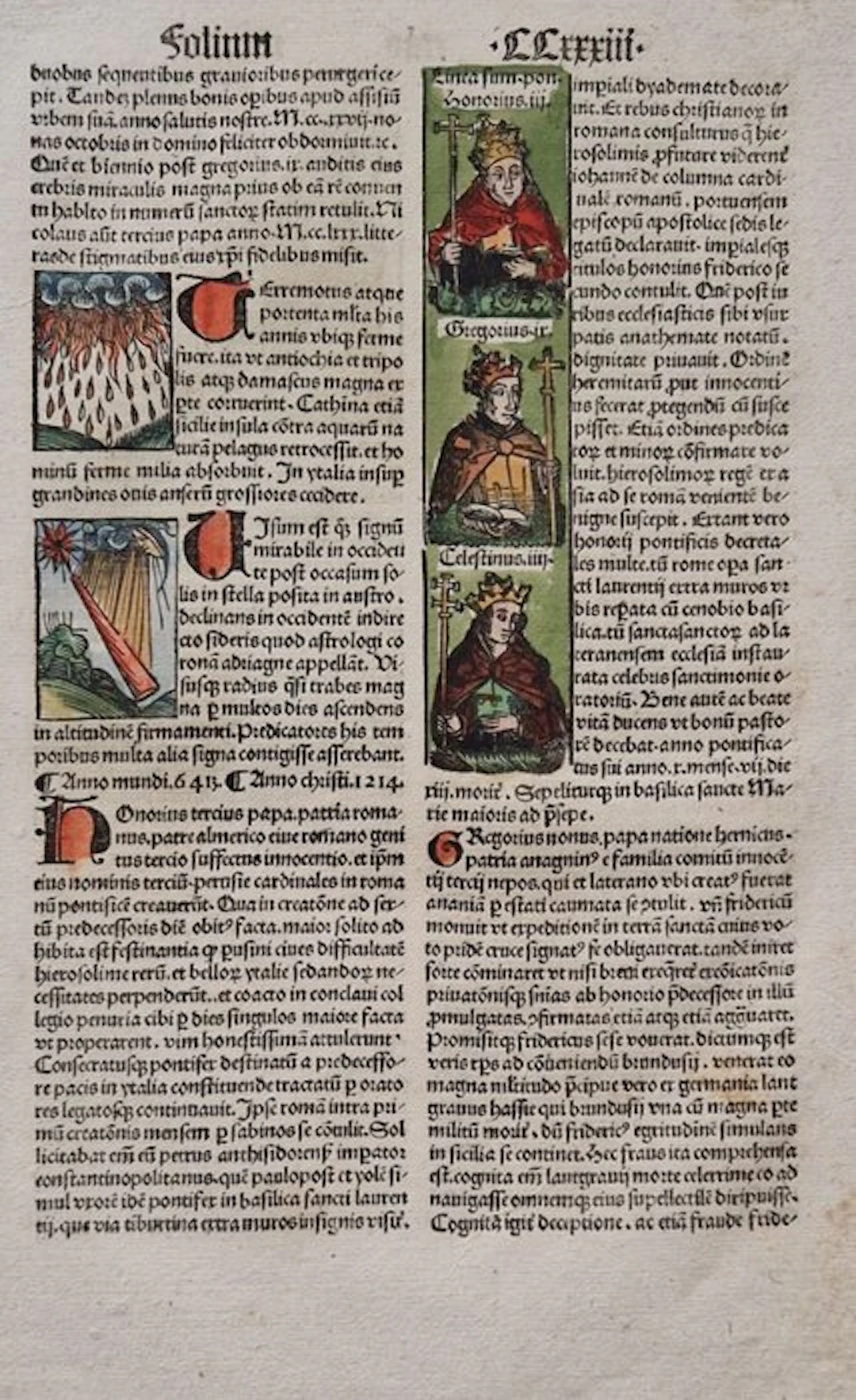 Hartmann Schedel - De Kroniek van Neurenberg - Komeet & Vuurregen