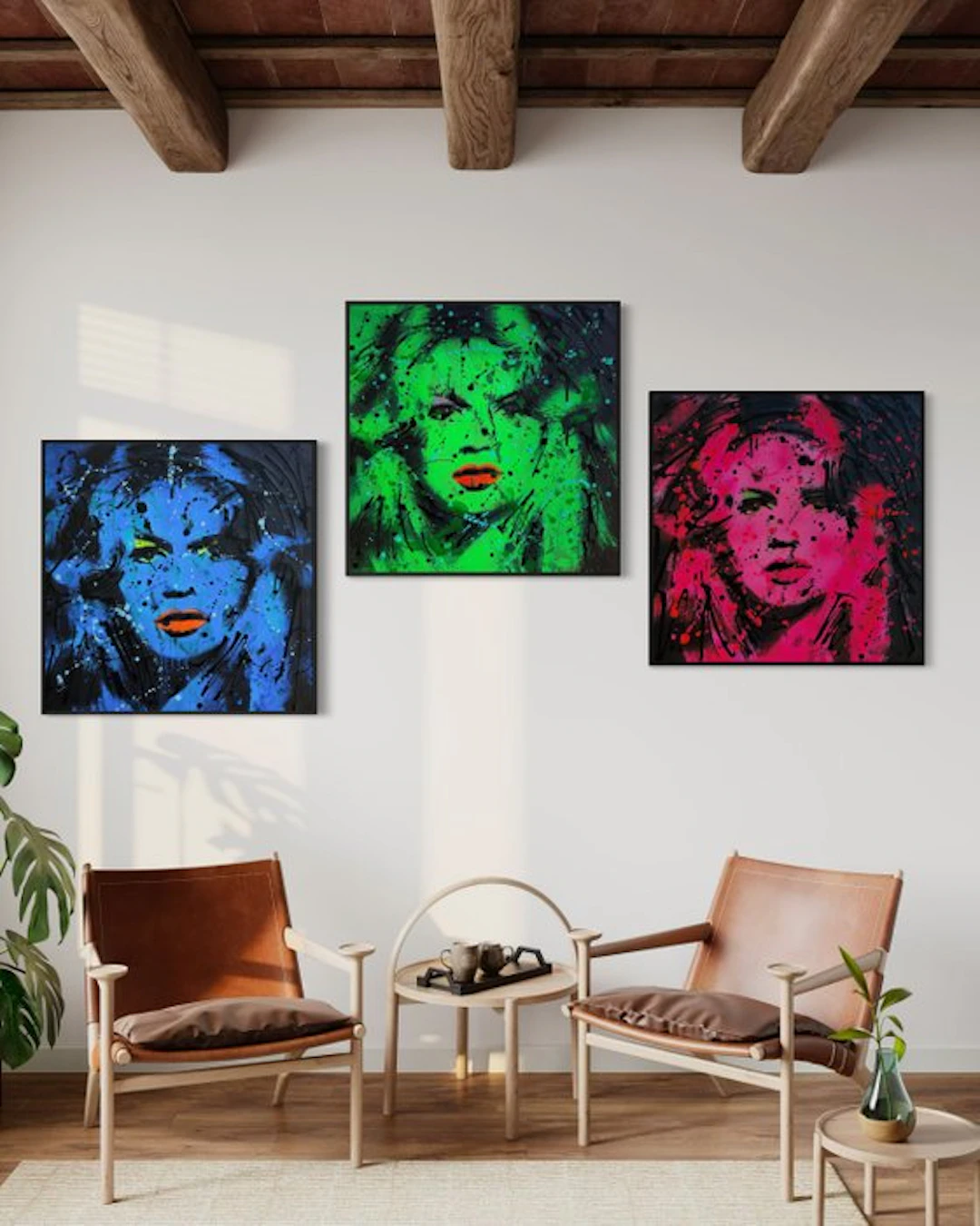 HÖK (1984) - Brigitte Bardot Chromatic Triptych (x3) - Square Extra Large XXXL