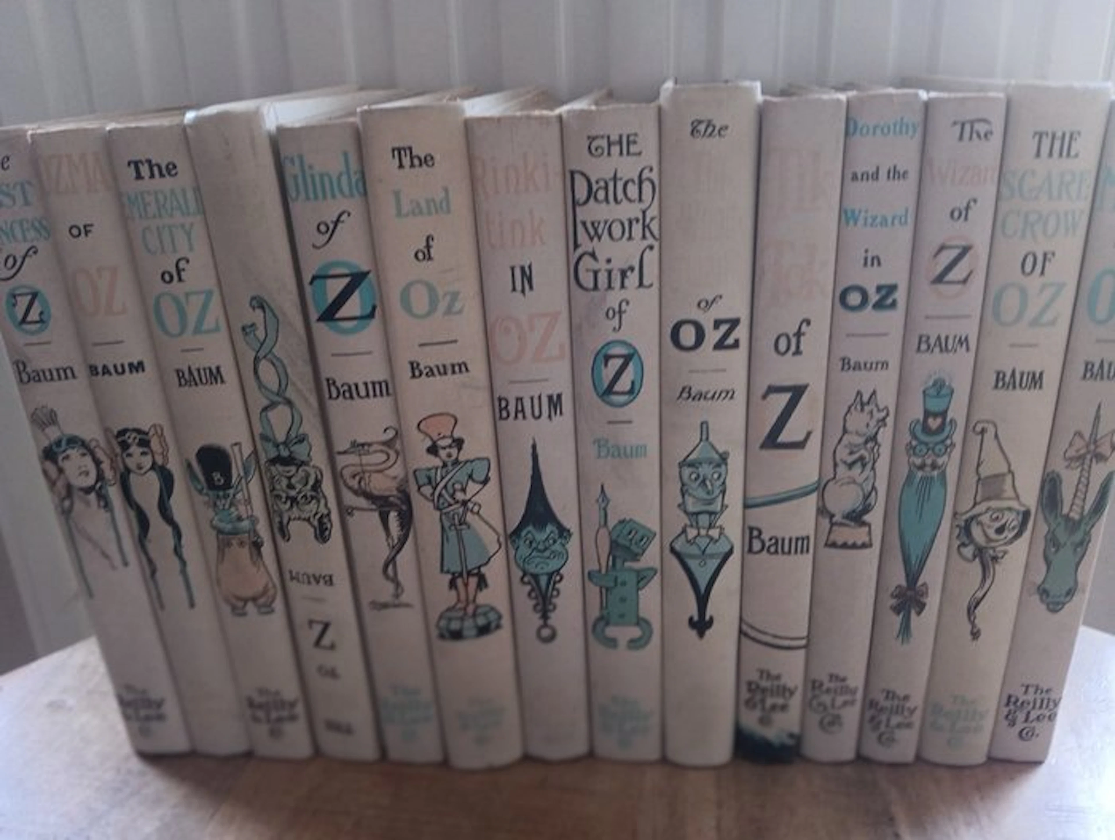 Frank Baum - Complete Oz Books - Full Set of 14 "White...