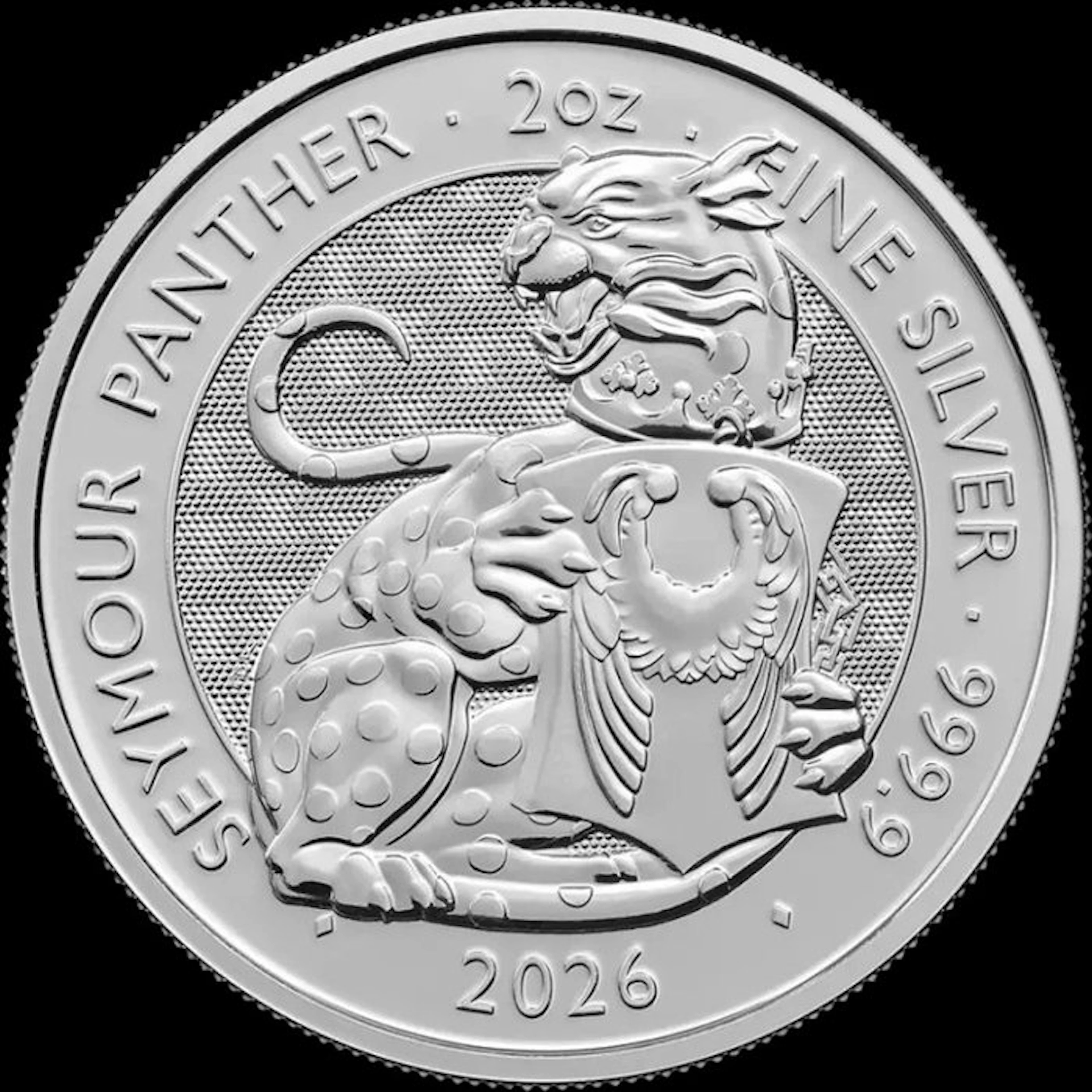 2 Troy Ounce - Silver .999 - 2 OZ Tudor Panther - Charles...