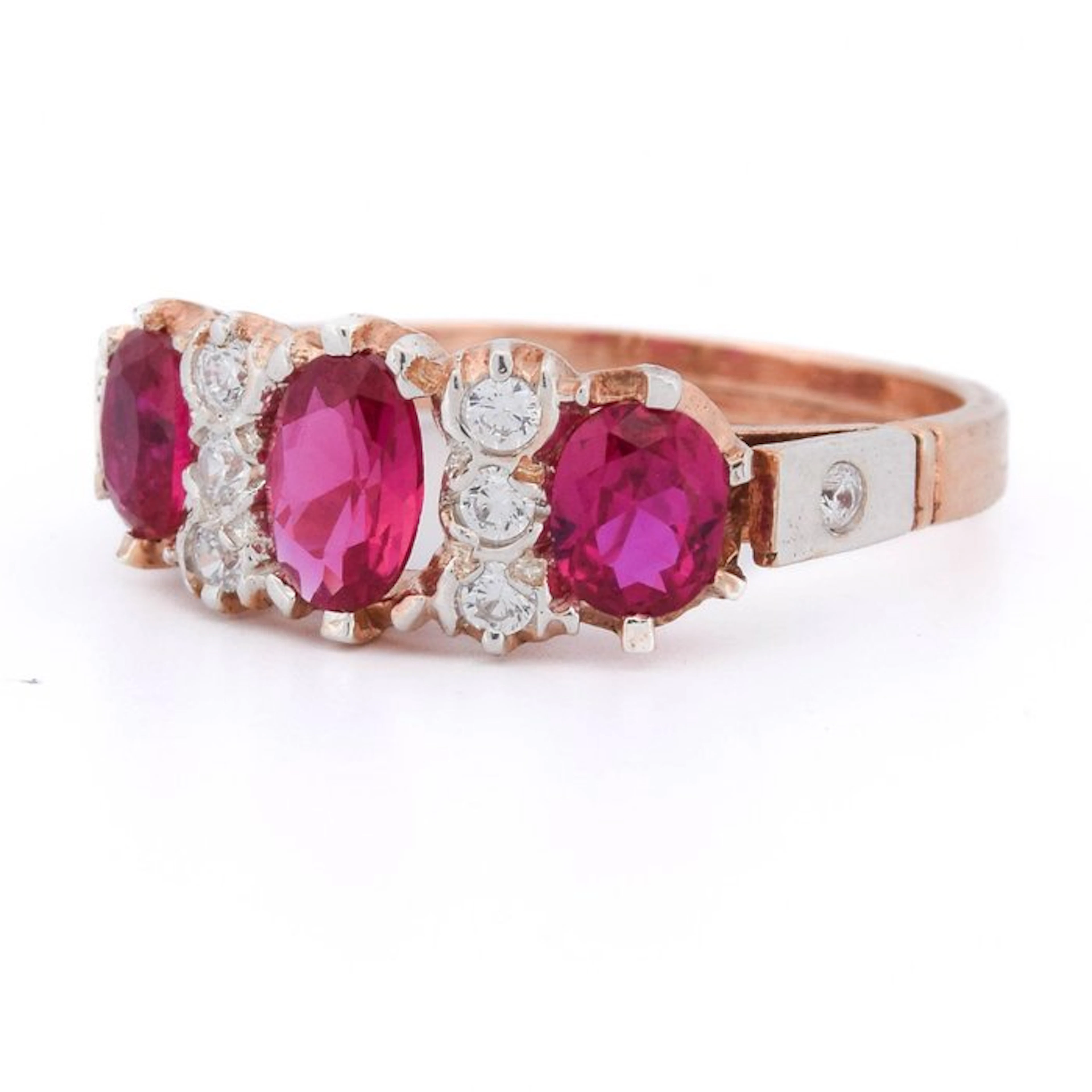 No reserve price - Arm ring - 9 kt. Rose gold - 0.86ct. tw. Spinel - Diamond