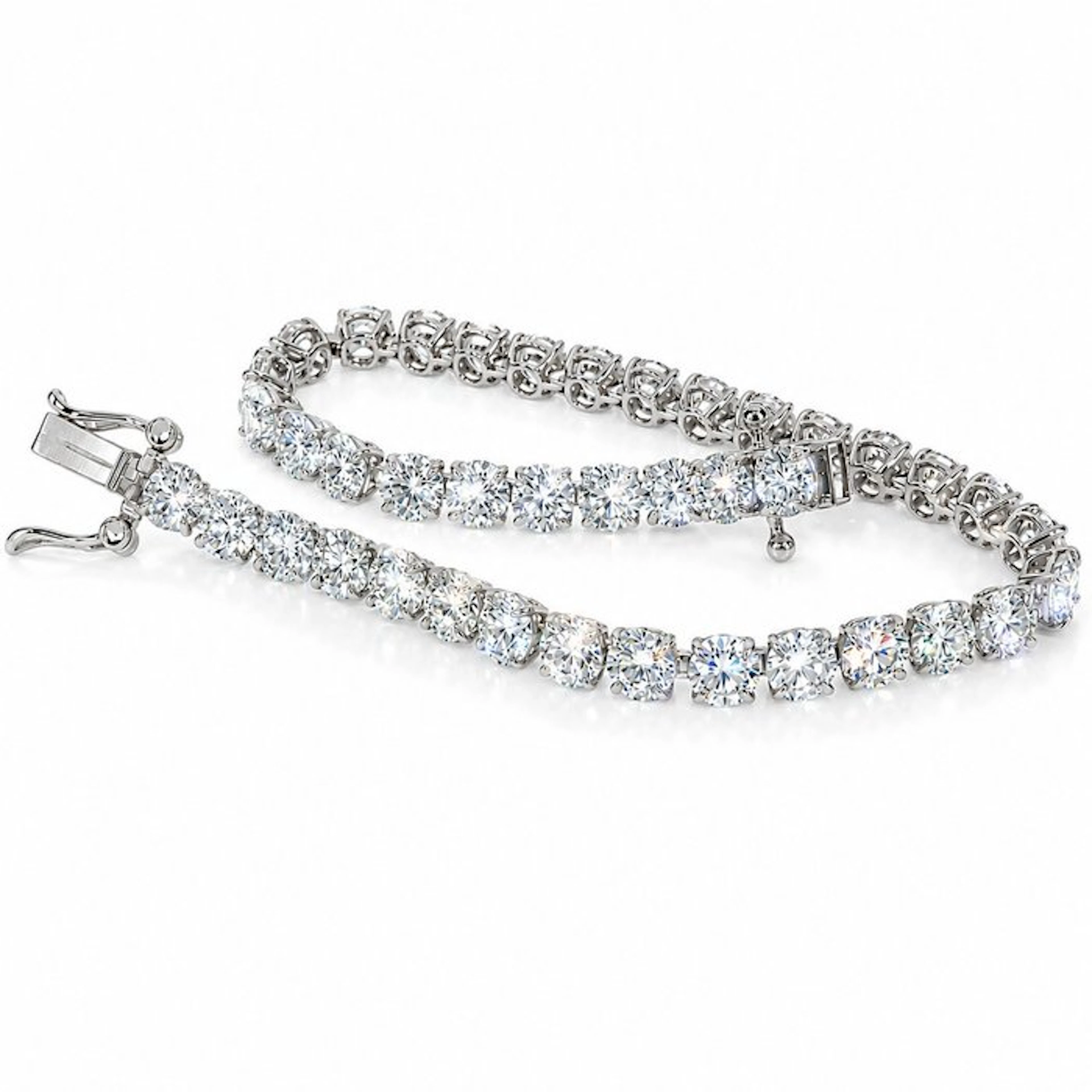 Bracelet - 14 kt. White gold - 8.15ct. tw. Diamond (Lab-grown)