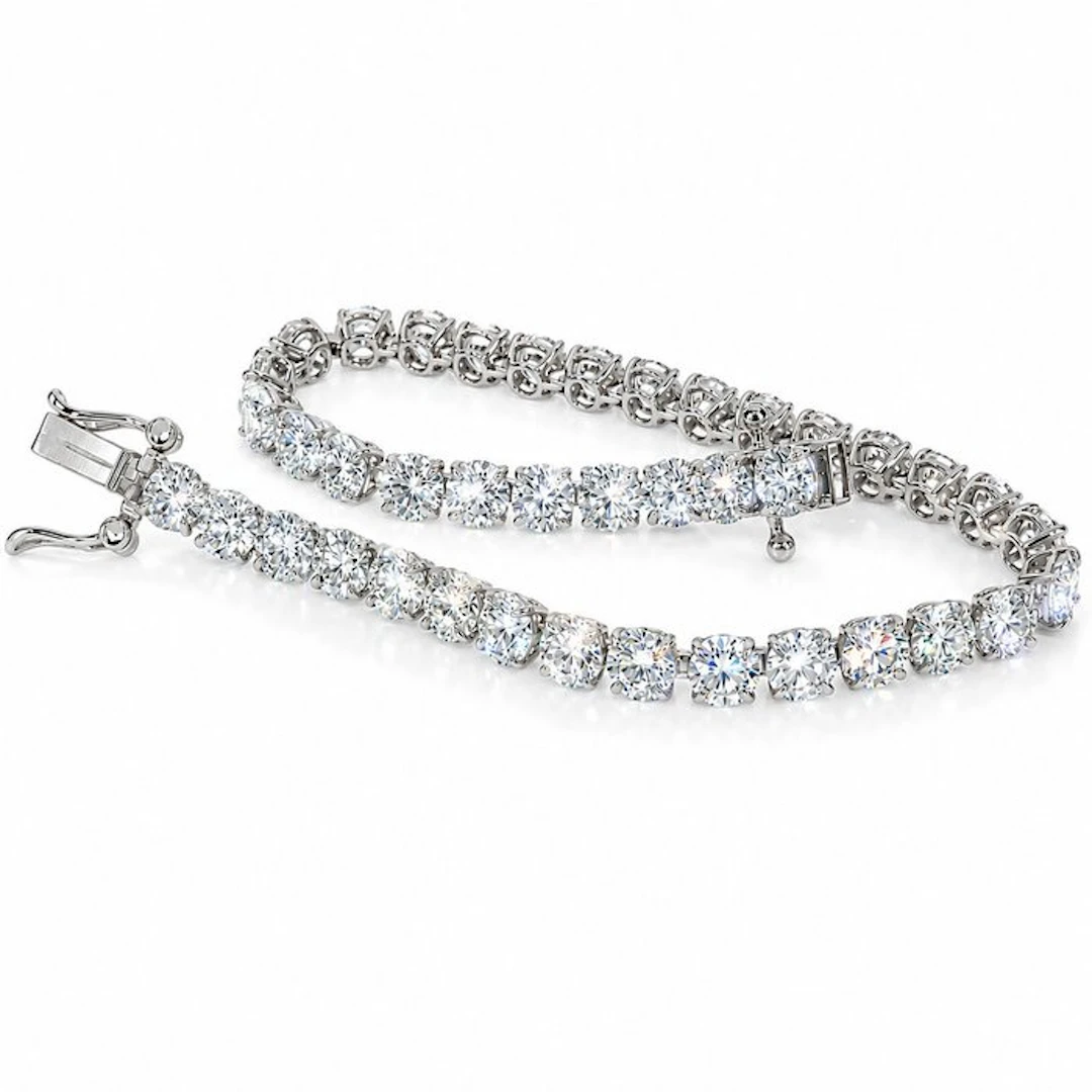 Bracelet - 14 kt. White gold - 8.15ct. tw. Diamond (Lab-grown)