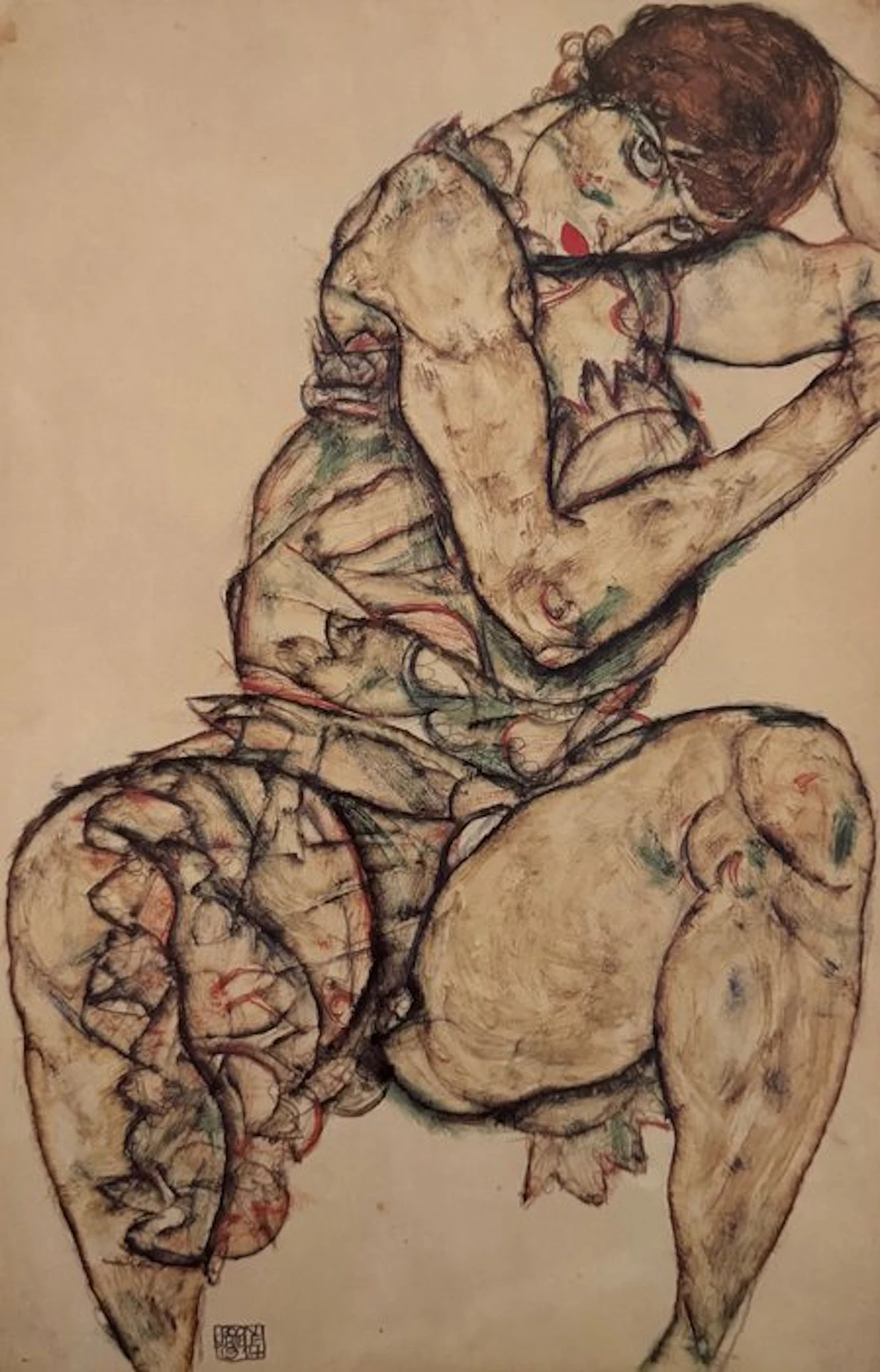 Egon Schiele - “Seated Woman with Her Left Hand in Her Hair