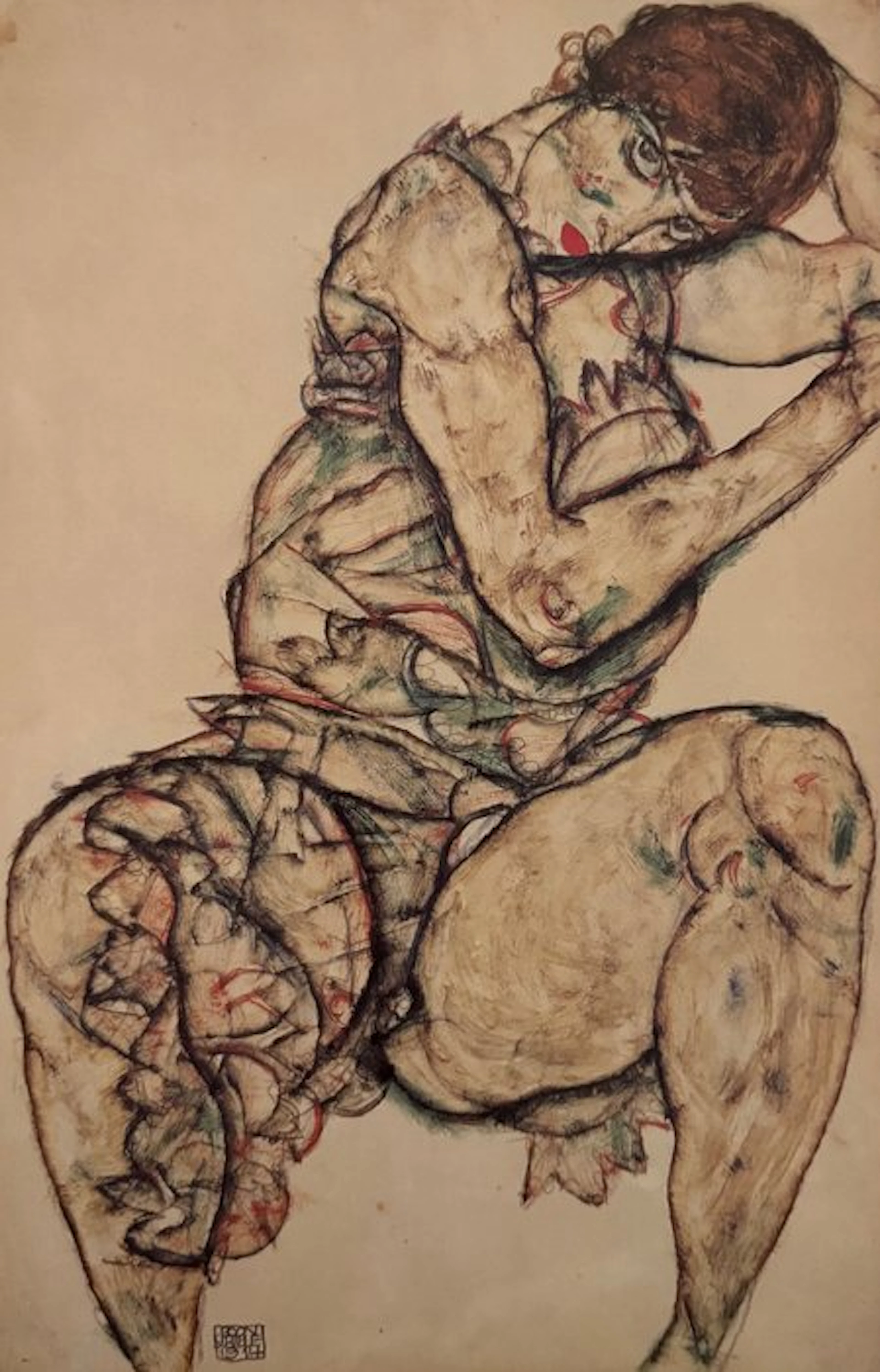 Egon Schiele - “Seated Woman with Her Left Hand in Her Hair
