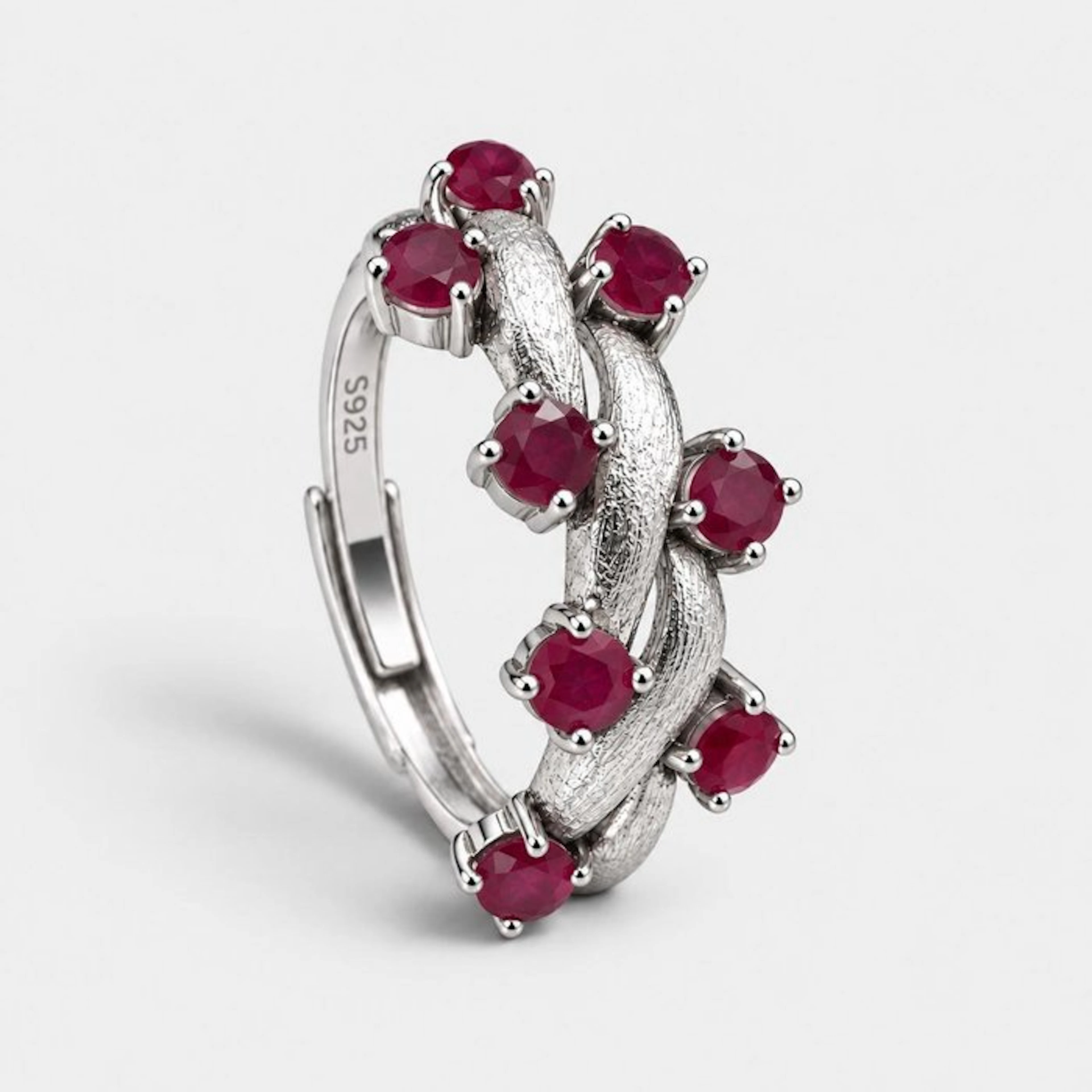 No reserve price - Ring Silver Ruby