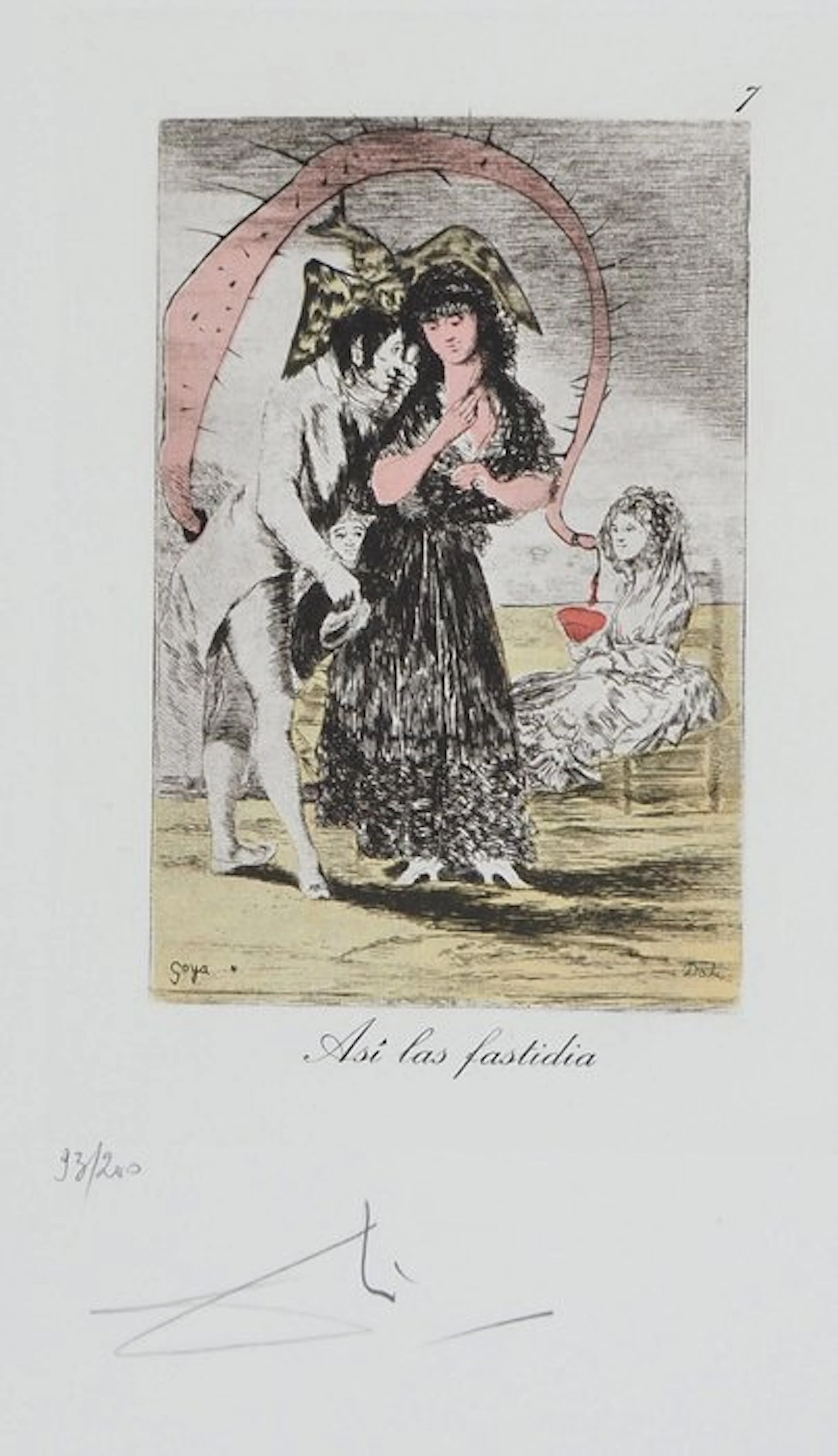 Salvador Dali (1904-1989) - Caprices de Goya: Asi las fastidia
