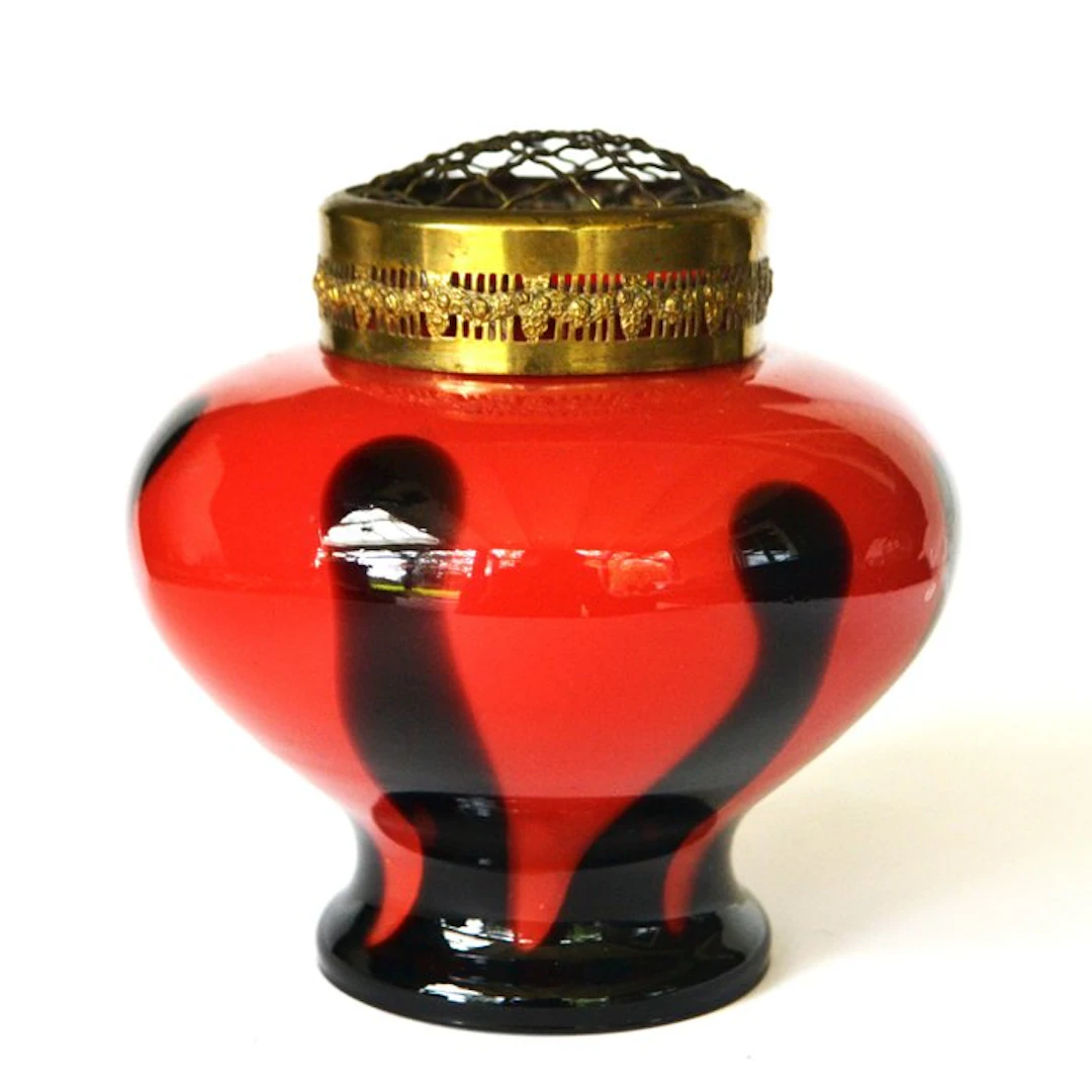Vase - Glass, Brass