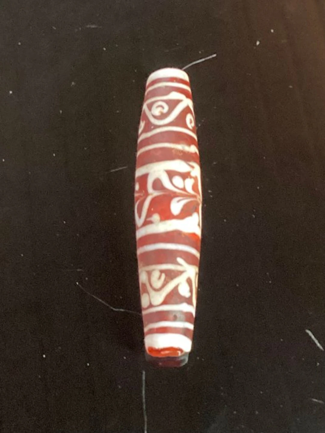 Bead - lucky charm - Nepal - etched carnelian bead