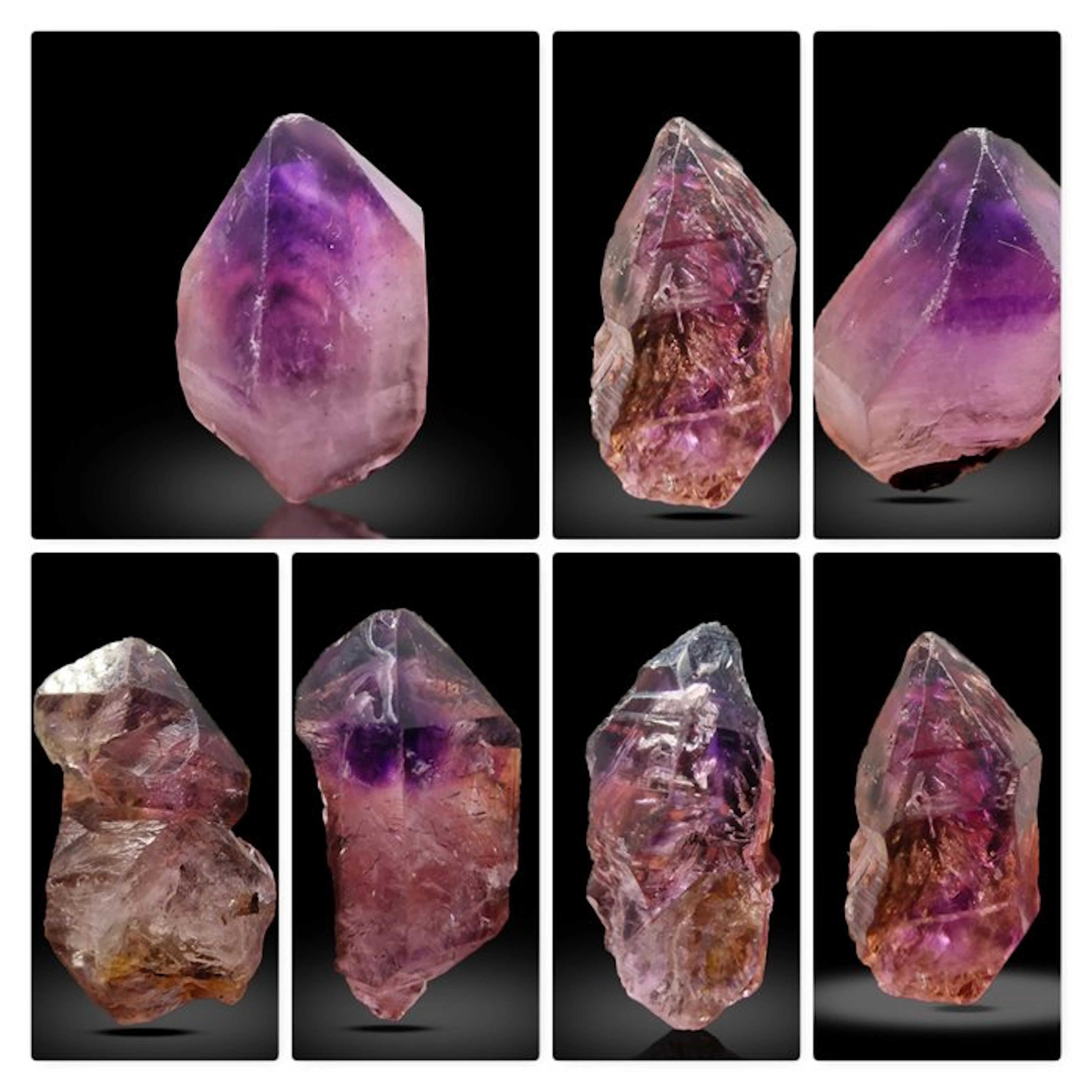 Amethyst Crystal Lot of 7 – Purple Quartz Points –...
