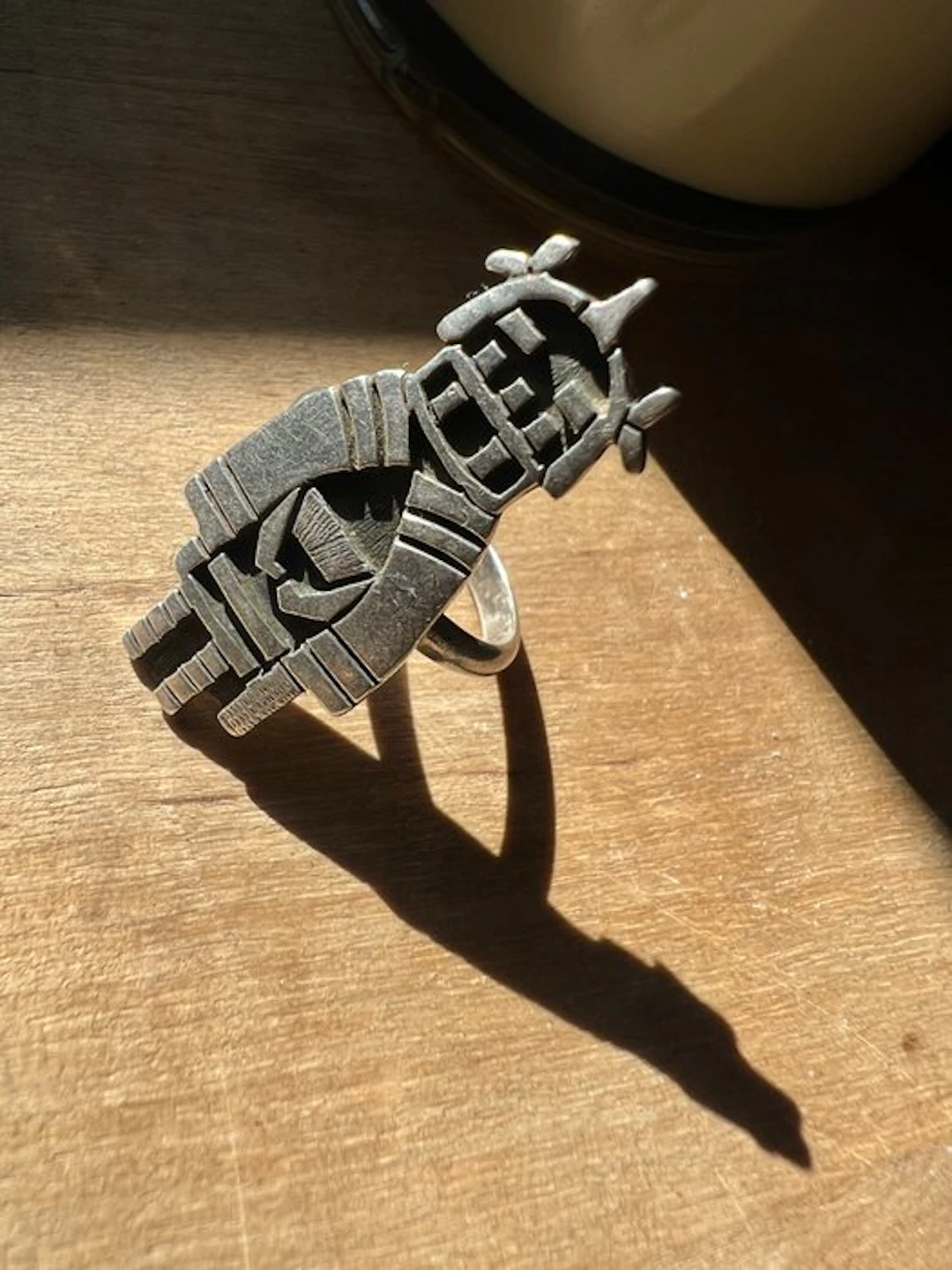 Hopi Kachina Dancer Ring – Sterling Silver Overlay by...